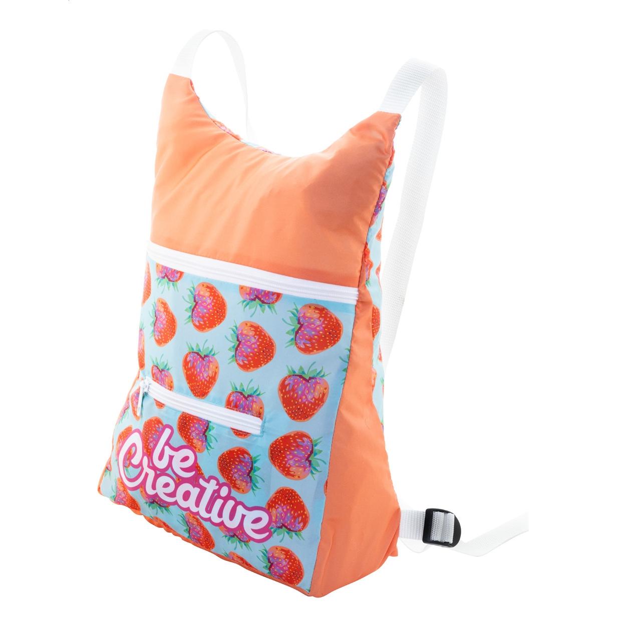 Rucsac pliabil, RPET, realizat la comandă SuboBag Folback Alb