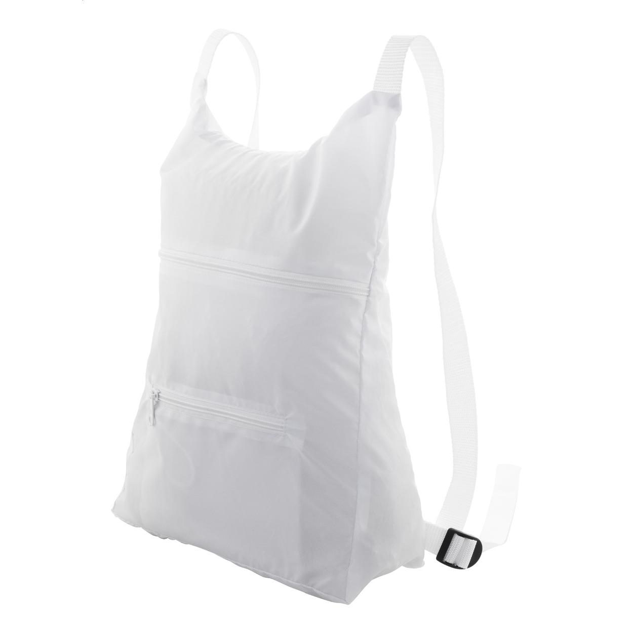 Rucsac pliabil, RPET, realizat la comandă SuboBag Folback Alb