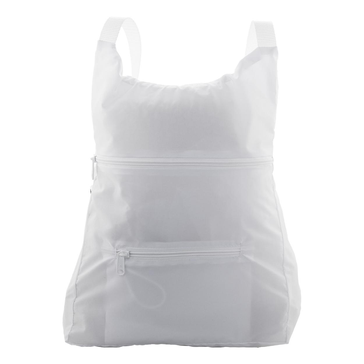 Rucsac pliabil, RPET, realizat la comandă SuboBag Folback Alb
