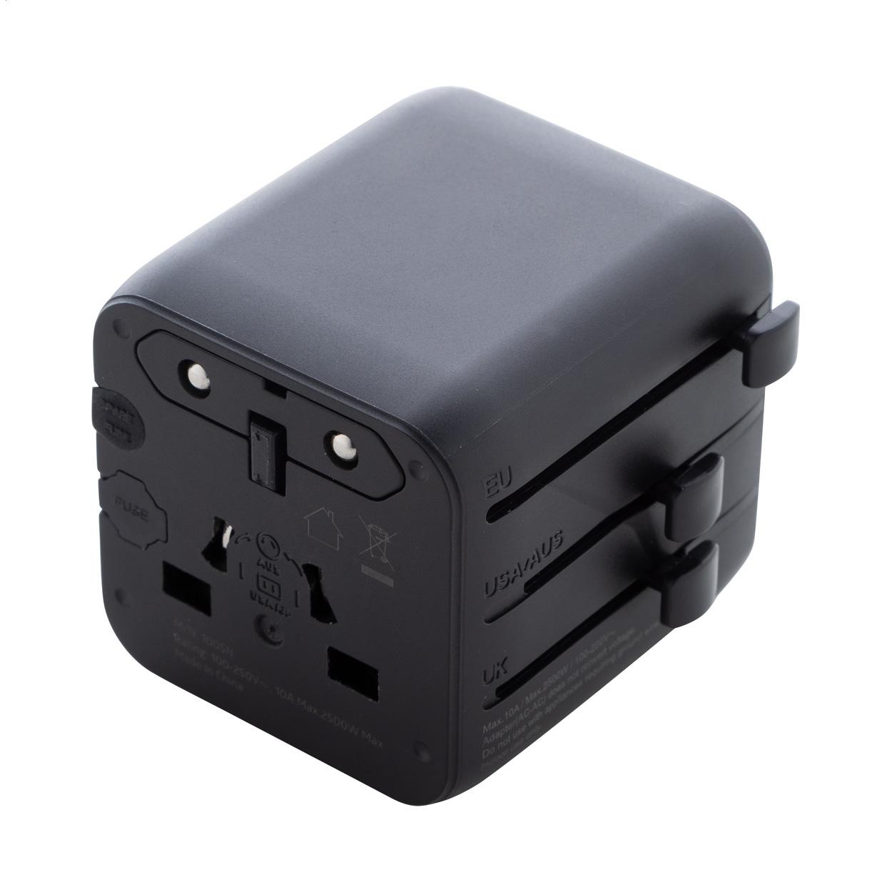 Adaptor de călătorie RPC Jetsetter Pico Negru