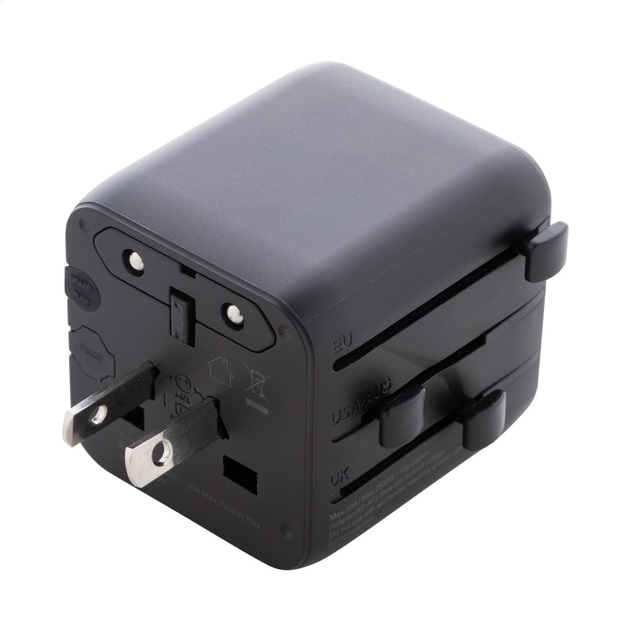 Adaptor de călătorie RPC Jetsetter Pico Negru