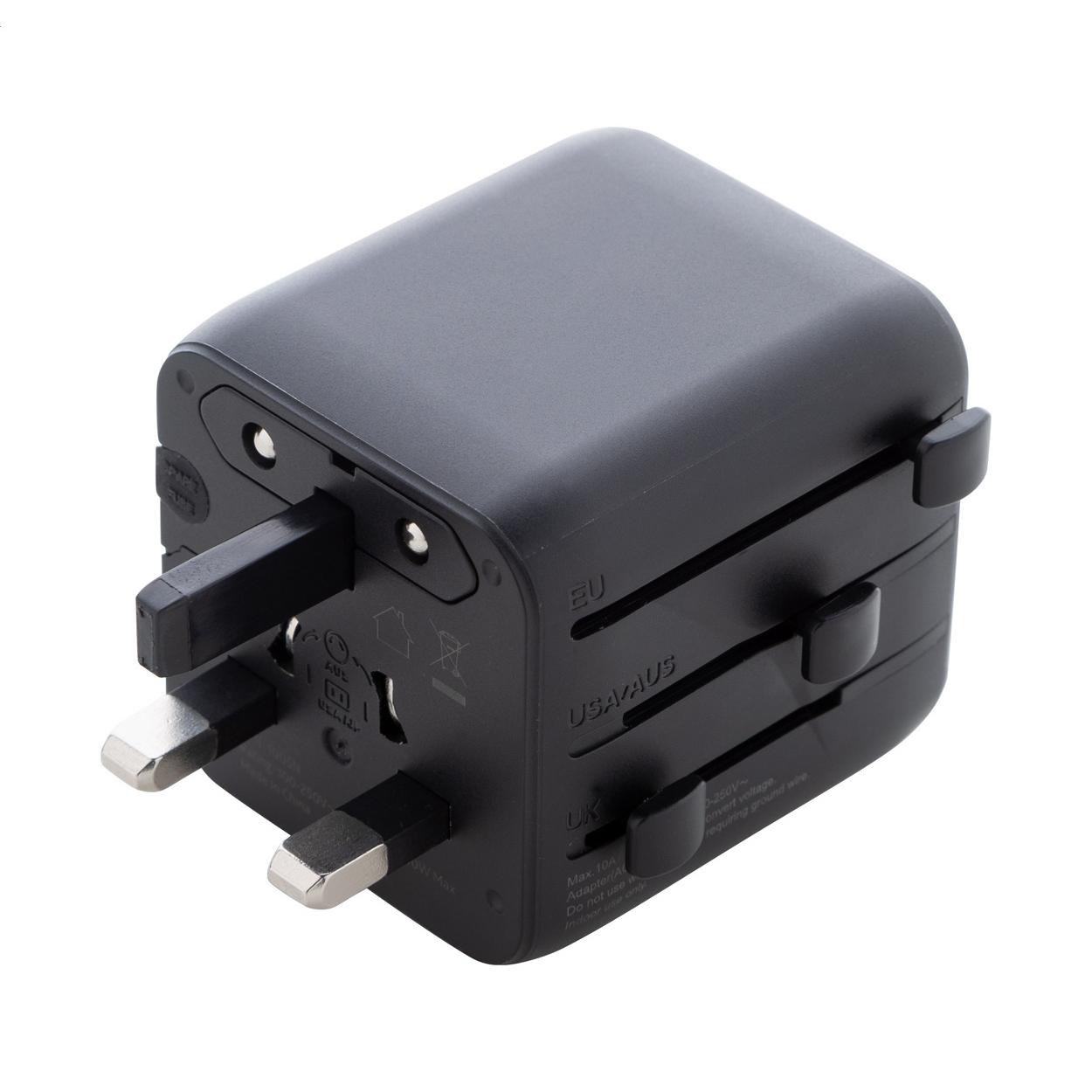 Adaptor de călătorie RPC Jetsetter Pico Negru