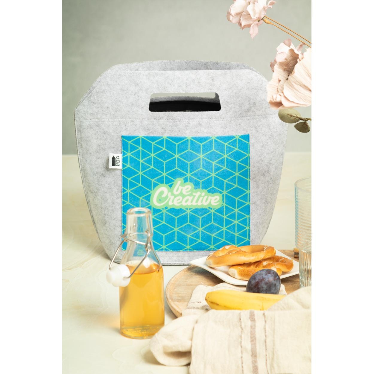 Geantă termică, RPET, realizată la comandă CreaFelt Coolgrab gri