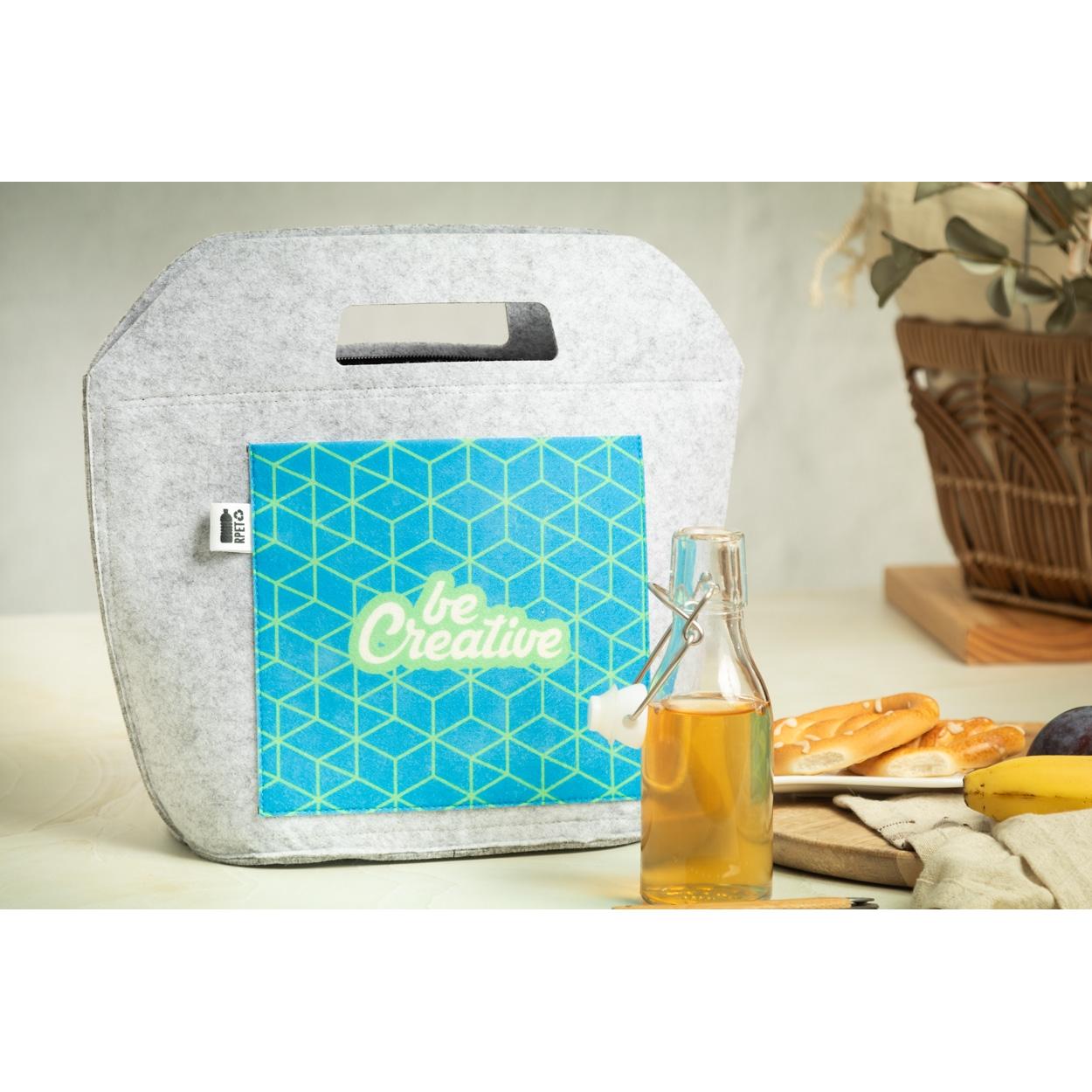 Geantă termică, RPET, realizată la comandă CreaFelt Coolgrab gri