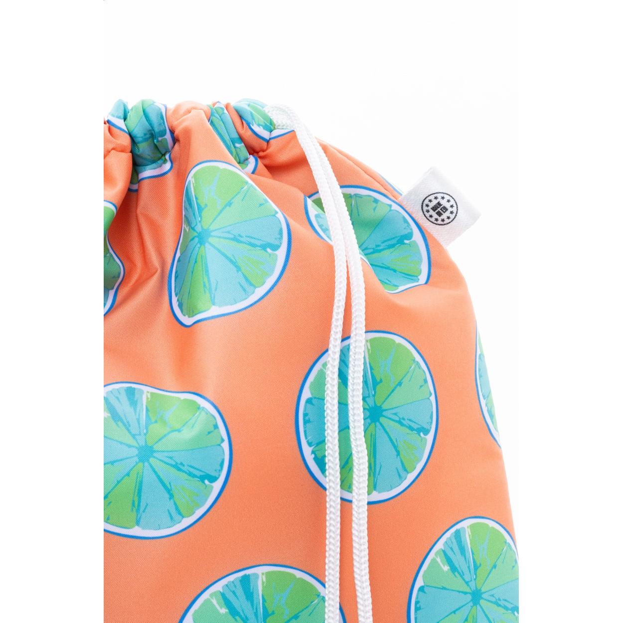 Geantă frigorifică personalizată, cu șnur CreaCool Draw Alb