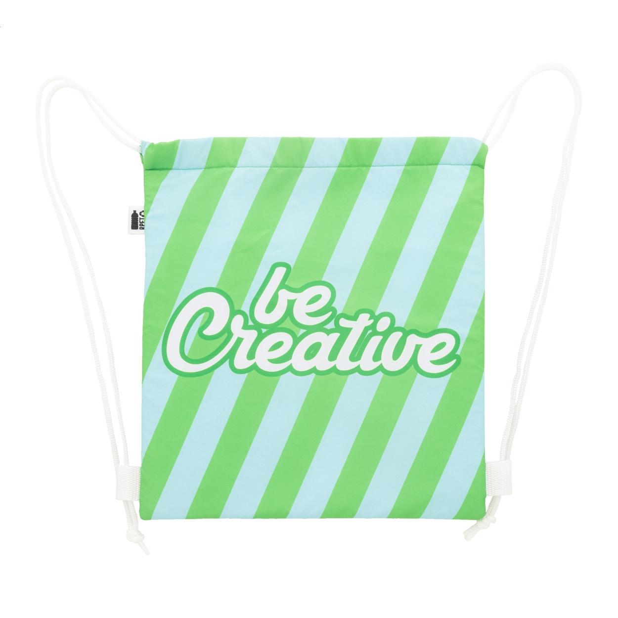 Geantă frigorifică personalizată, cu șnur, pentru copii CreaCool Draw Kids Alb