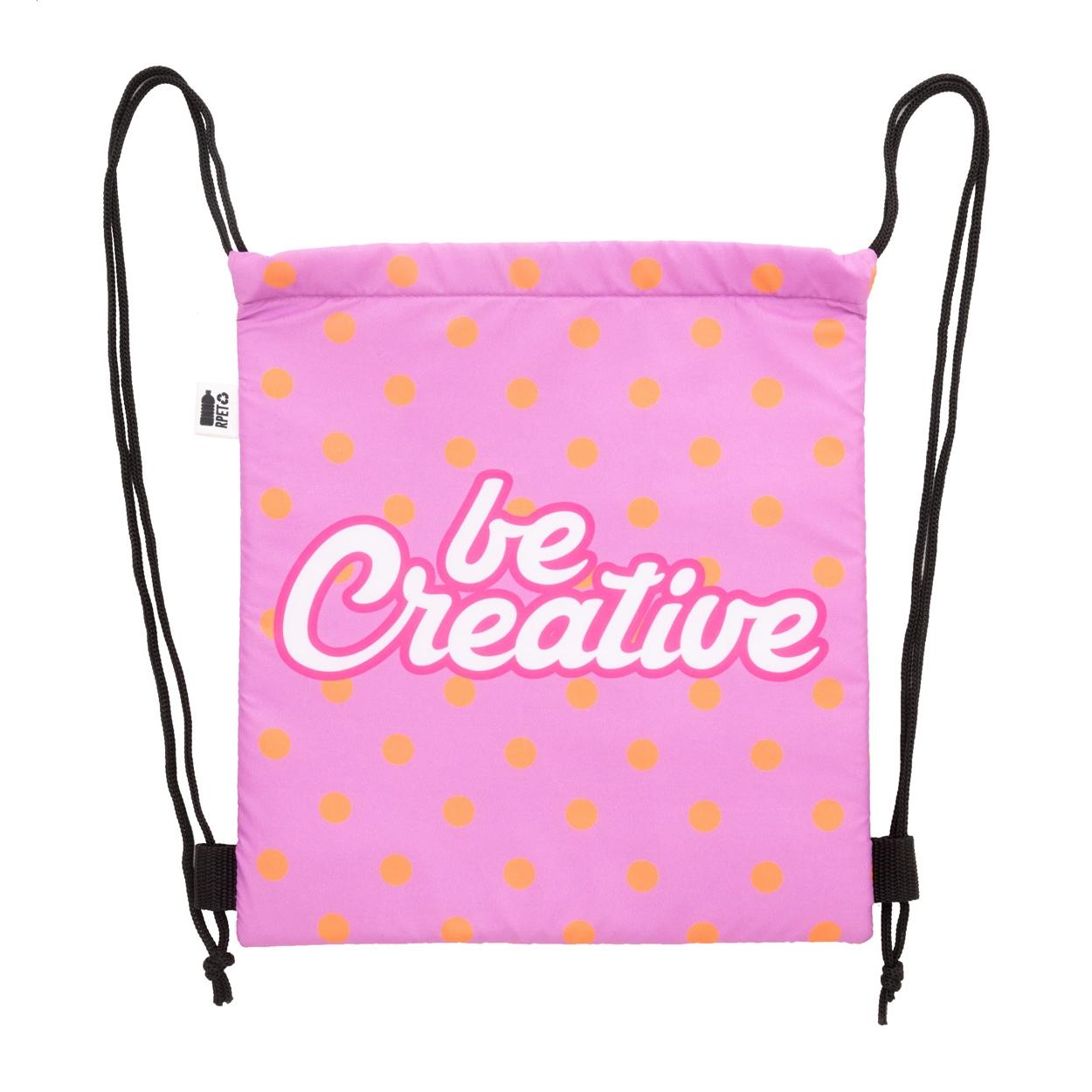 Geantă frigorifică personalizată, cu șnur, pentru copii CreaCool Draw Kids Negru