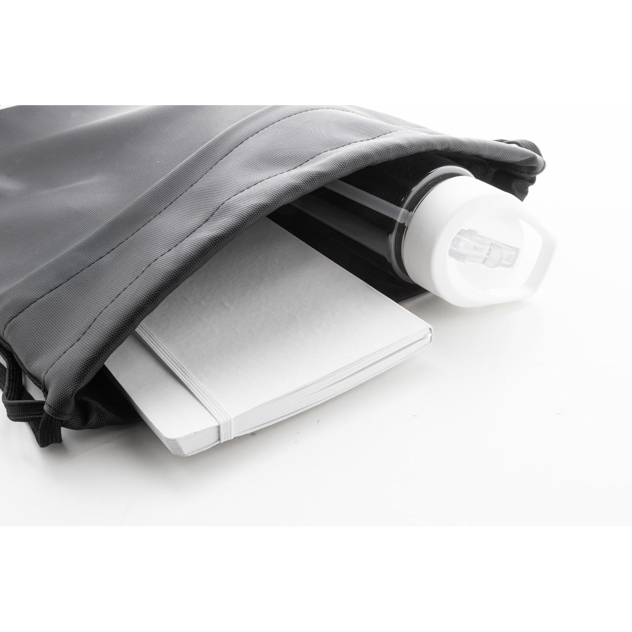 Rucsac RPET cu șnur Pudrow Negru