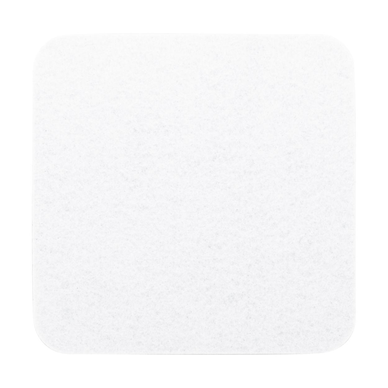 Coaster din fetru, RPET, cerc CreaFelt Drink Plus Alb