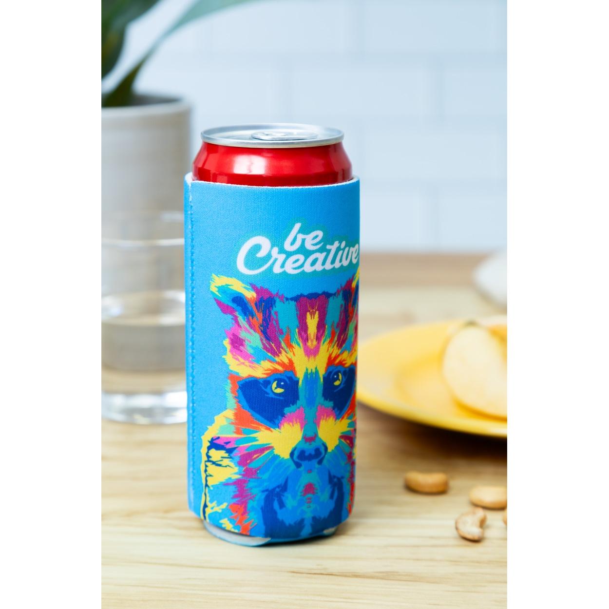 Răcitor pentru doze, RPET PrintCan Slim Alb