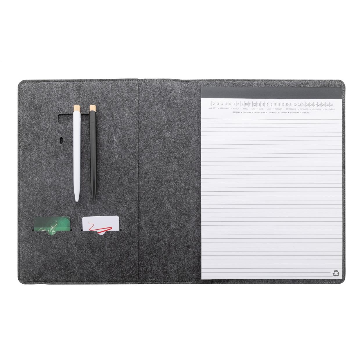 Mapă documente, din fetru, RPET Refelt Meet A4 gri închis