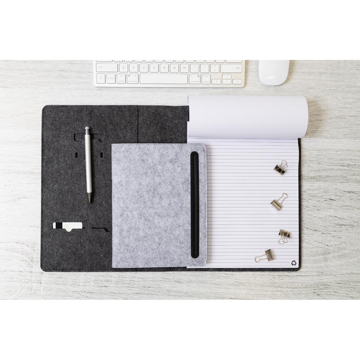 Mapă documente, din fetru, RPET Refelt Meet A4 gri închis