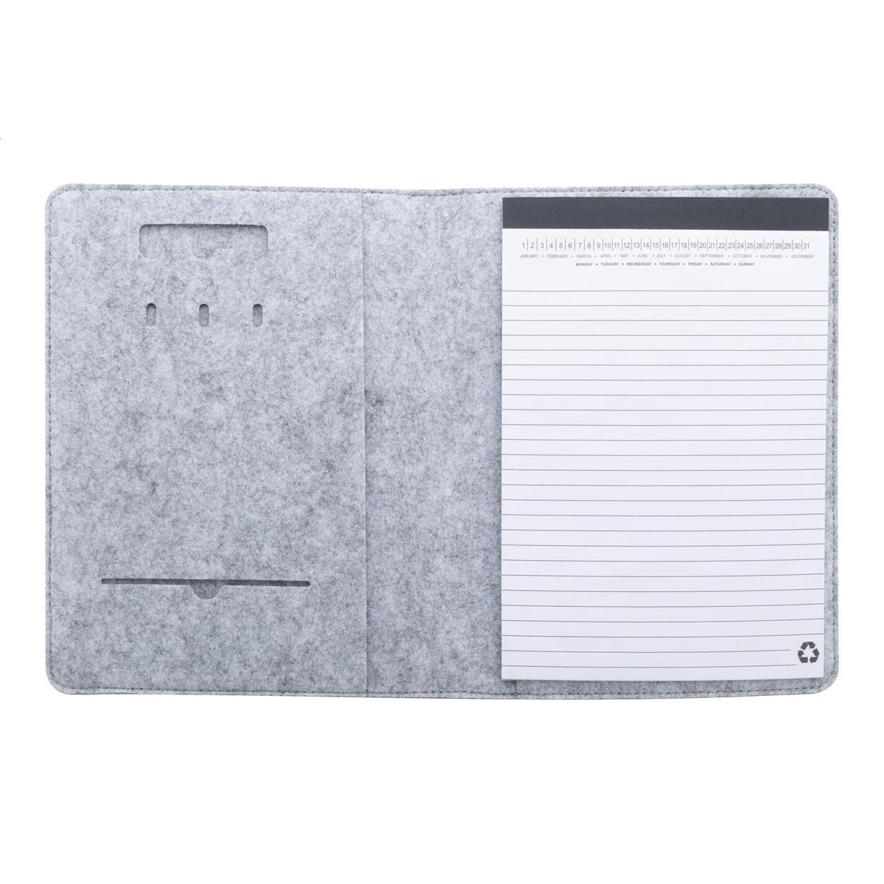 Mapă documente, din fetru, RPET Refelt Meet A5 gri