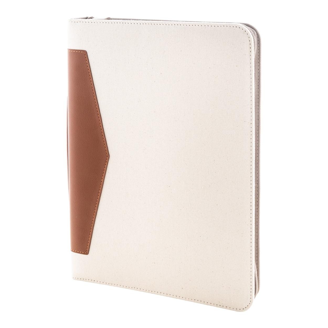 Mapă pentru documente, din pânză reciclată Carbasa Zip natural