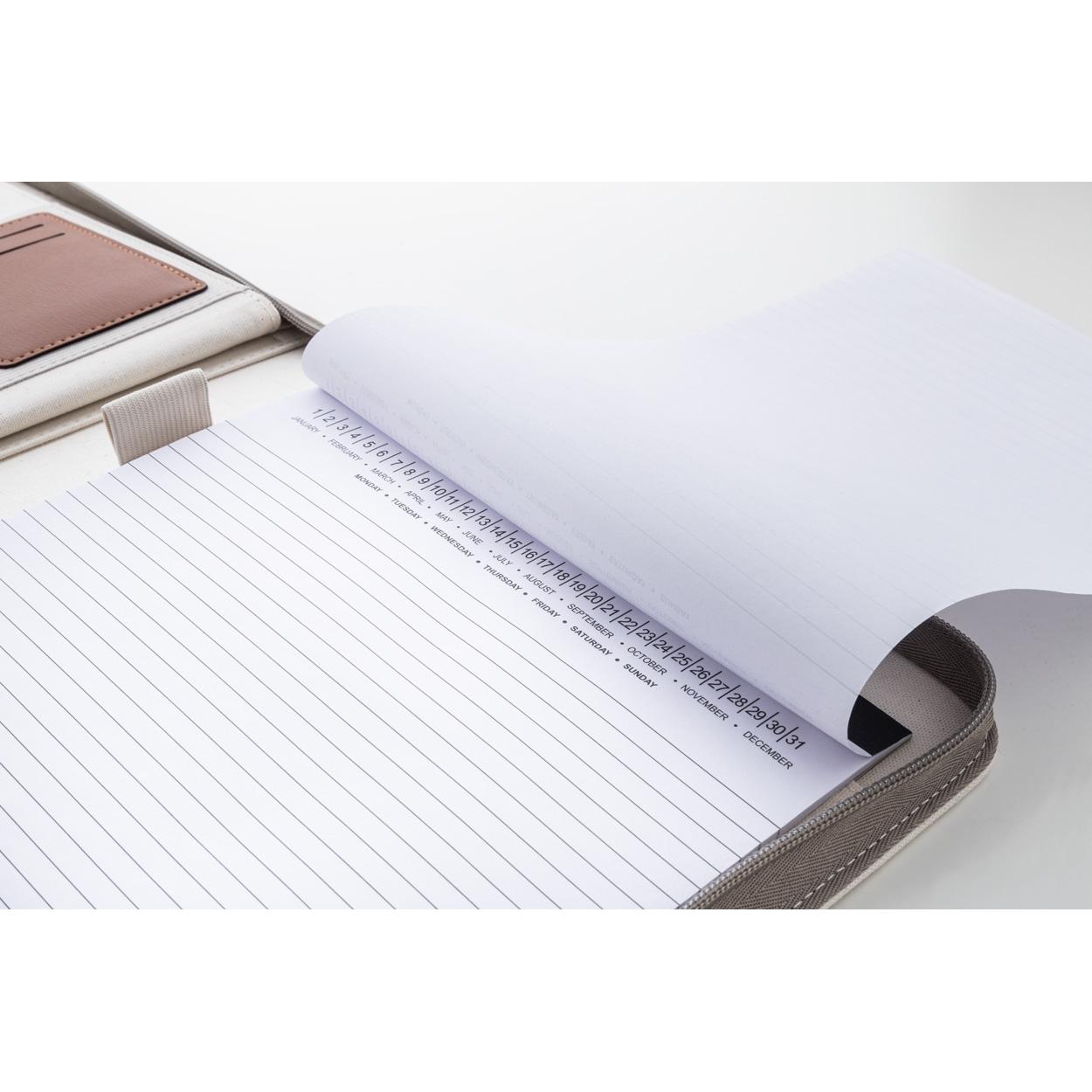 Mapă pentru documente, din pânză reciclată Carbasa Zip natural