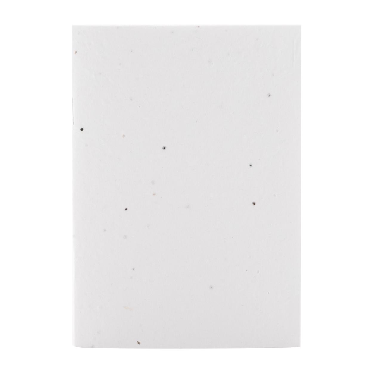 Caiet personalizat din hârtie cu semințe CreaNote Plus A6 Seed Alb