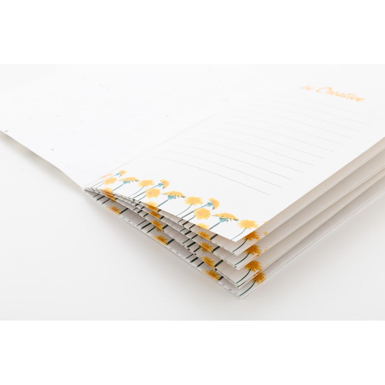 Caiet personalizat din hârtie cu semințe CreaNote Plus A6 Seed Alb