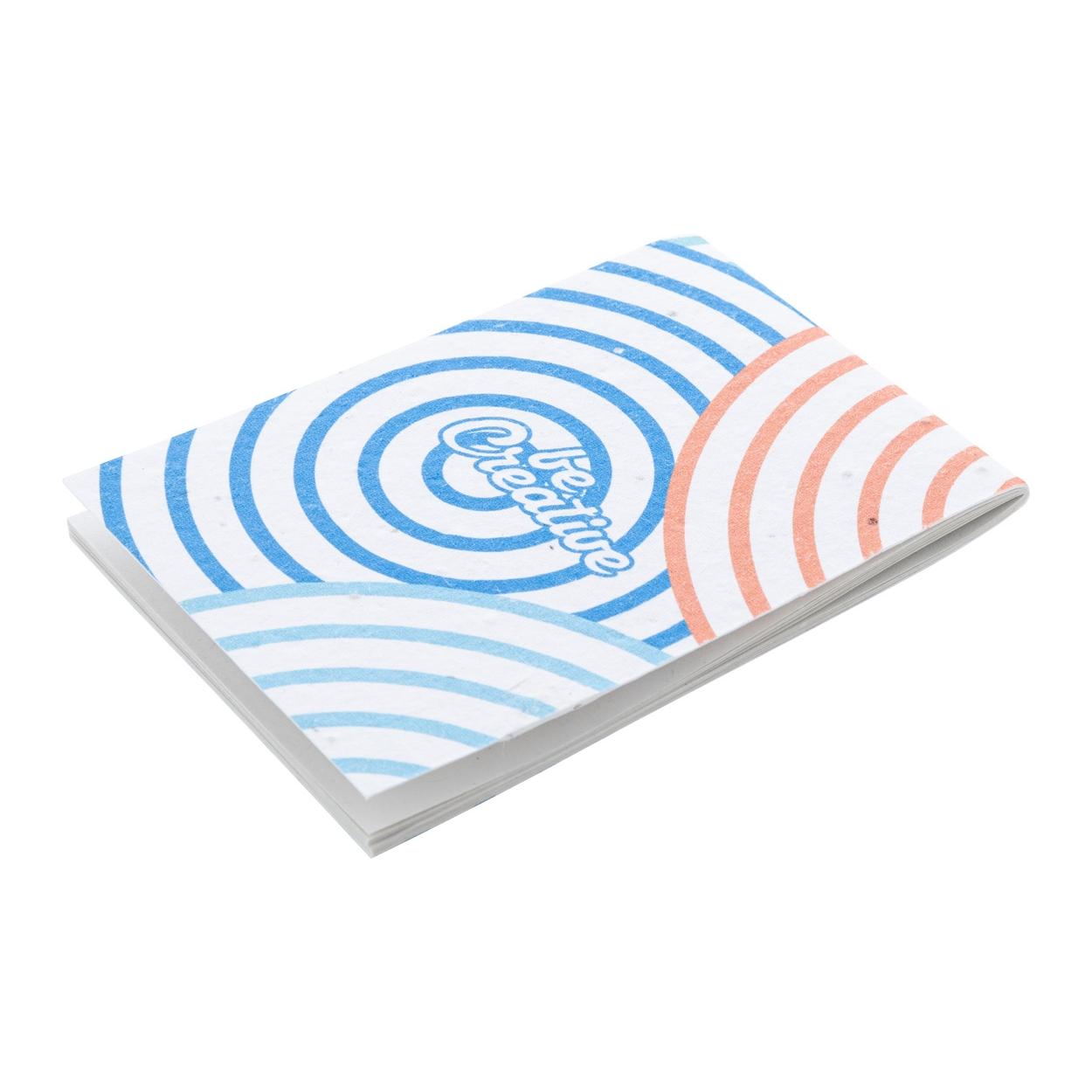 Caiet personalizat din hârtie cu semințe CreaNote Mini Seed Alb