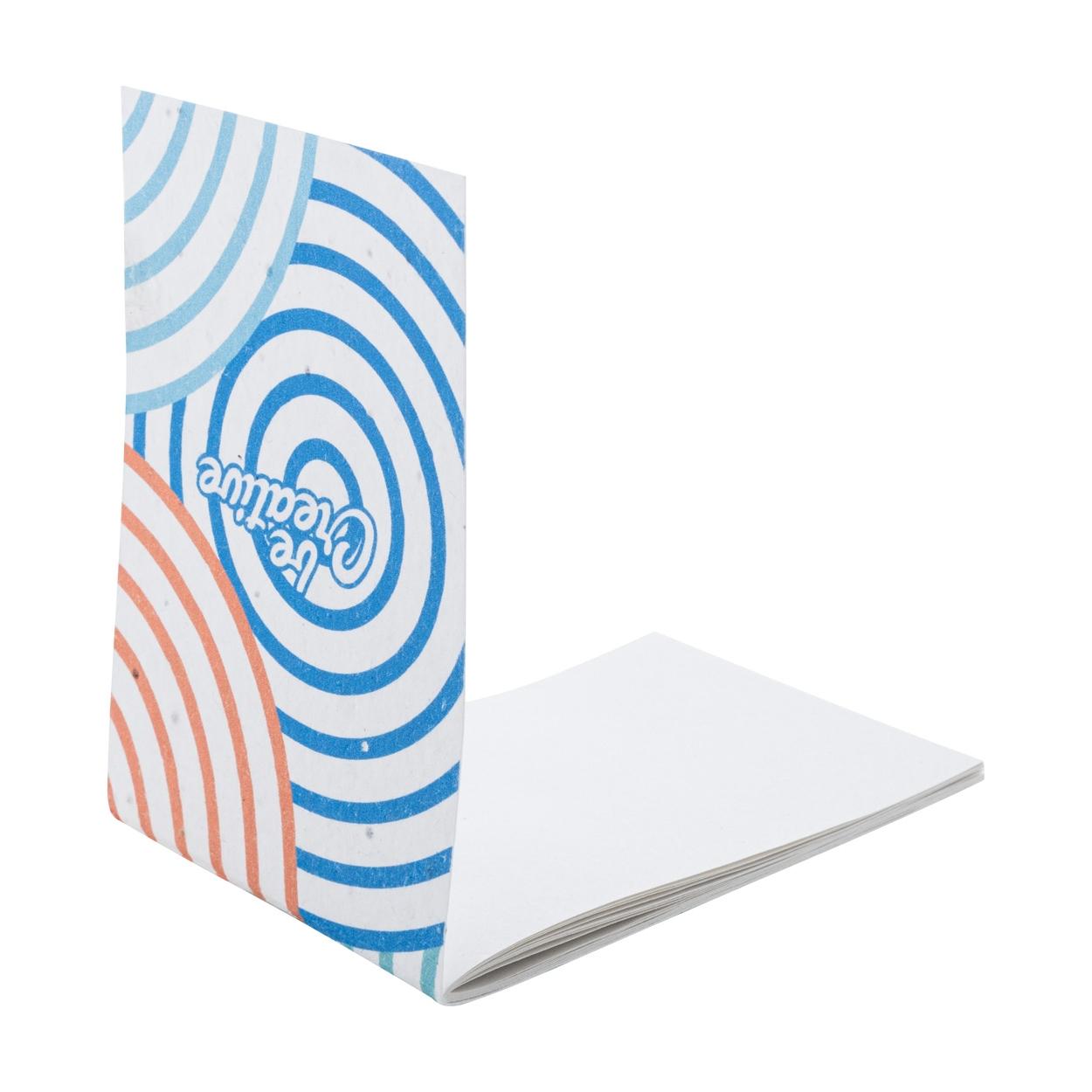 Caiet personalizat din hârtie cu semințe CreaNote Mini Seed Alb