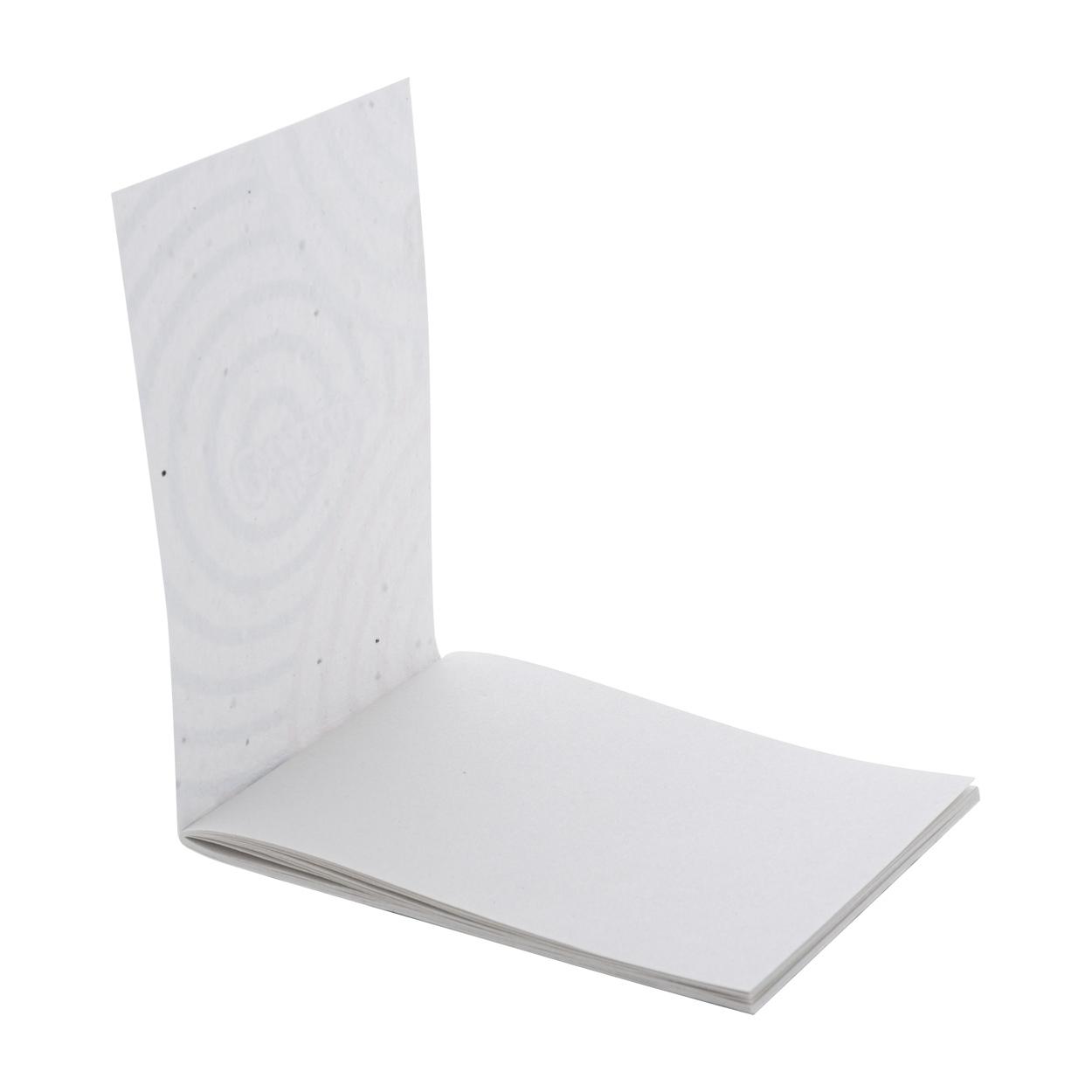 Caiet personalizat din hârtie cu semințe CreaNote Mini Seed Alb