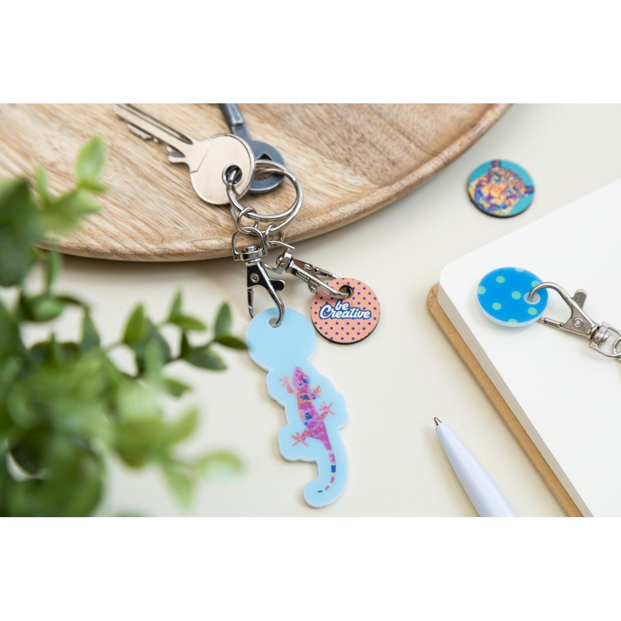 Breloc pentru monede cărucior ColoShop Eco natural argintiu