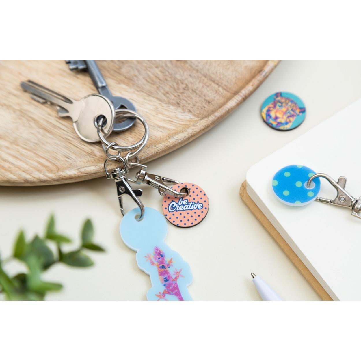 Breloc pentru monede cărucior ColoShop Eco natural argintiu