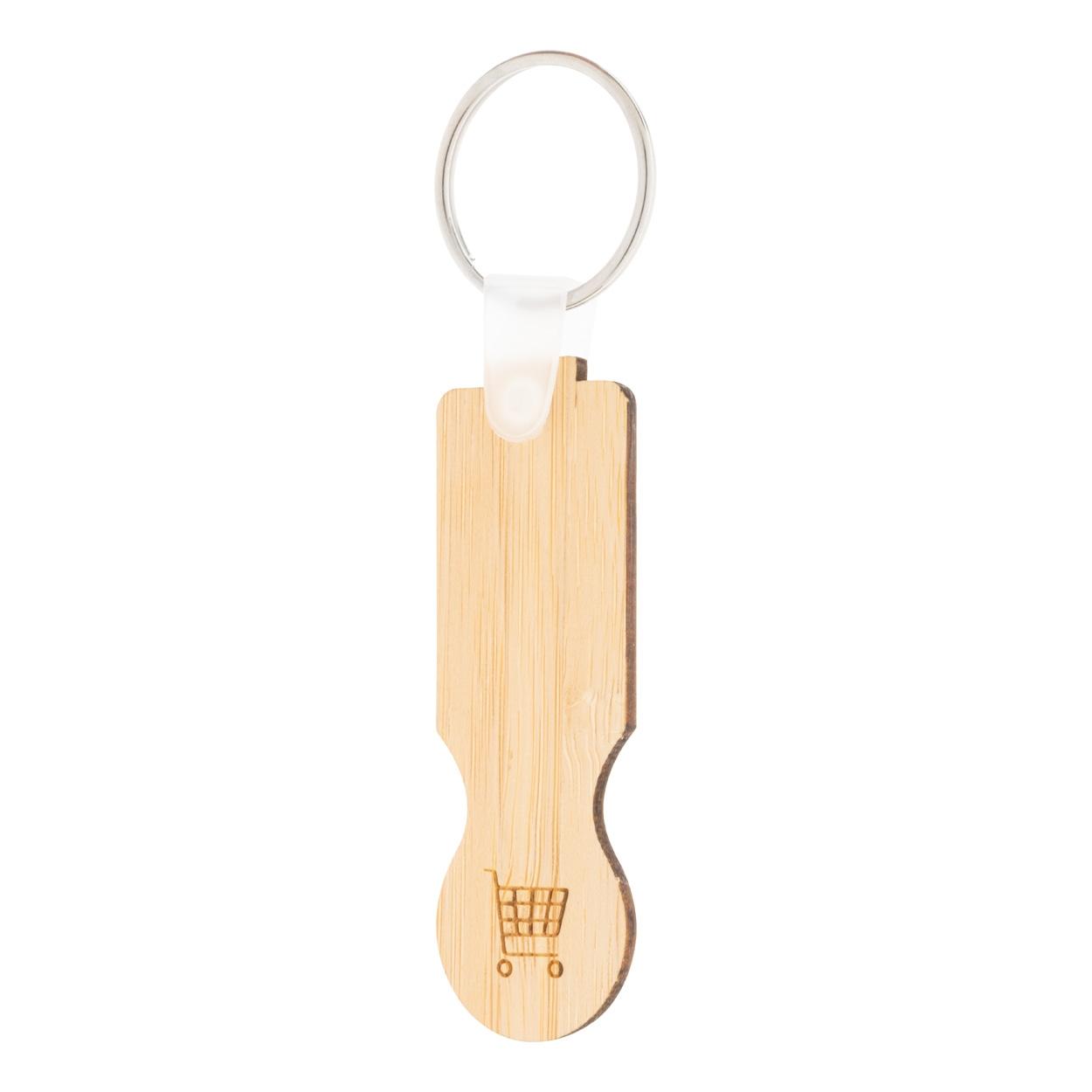 Breloc pentru monede cărucior BooCart natural