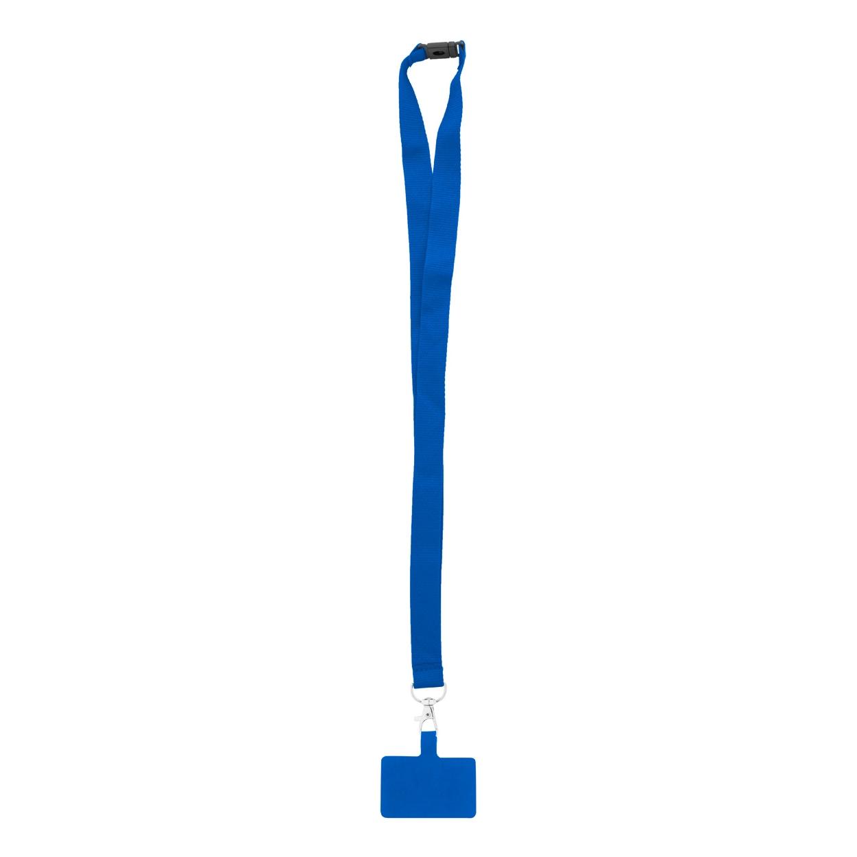 Lanyard RPET pentru telefon mobil Revent Call Albastru