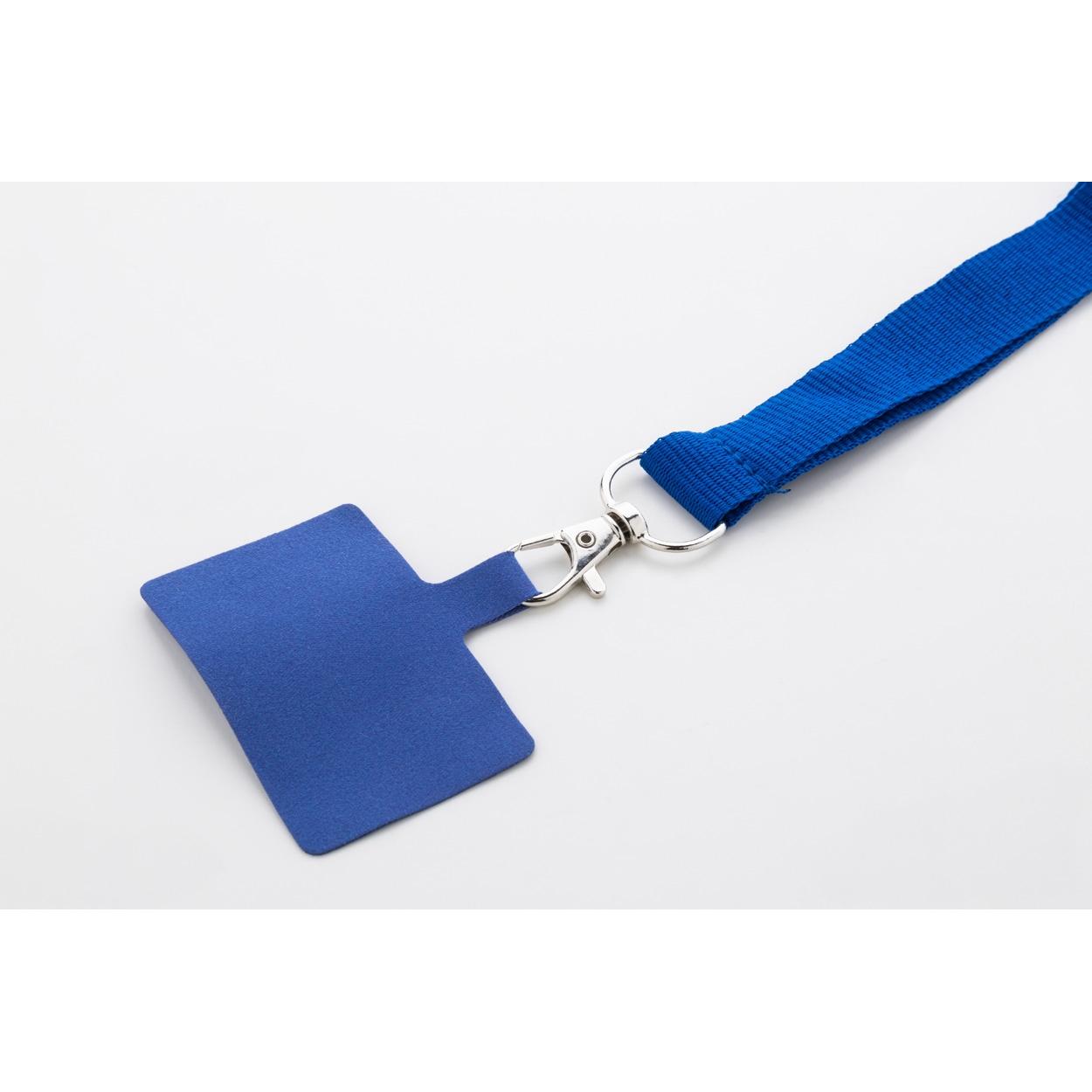Lanyard RPET pentru telefon mobil Revent Call Albastru