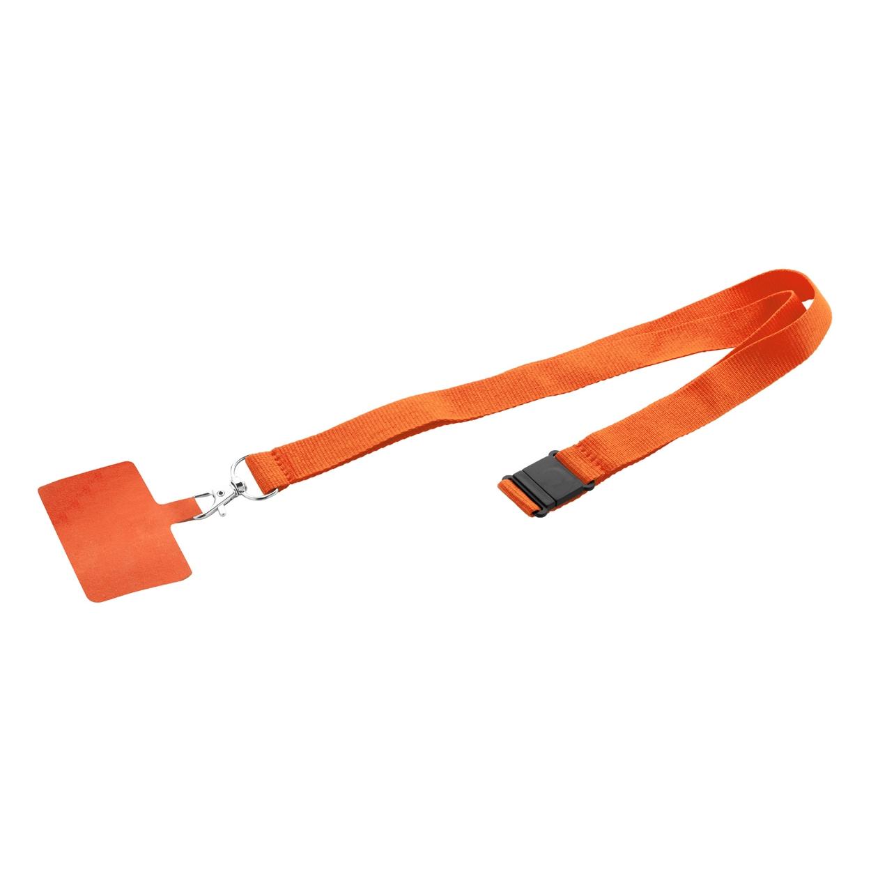 Lanyard RPET pentru telefon mobil Revent Call portocaliu