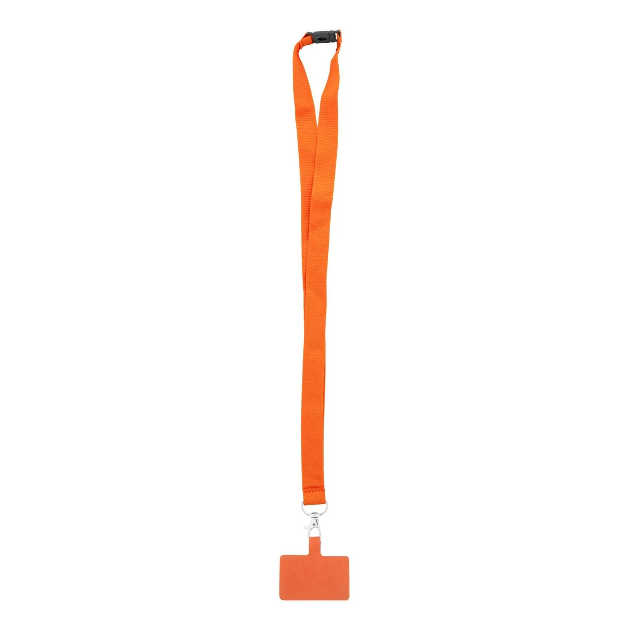 Lanyard RPET pentru telefon mobil Revent Call portocaliu