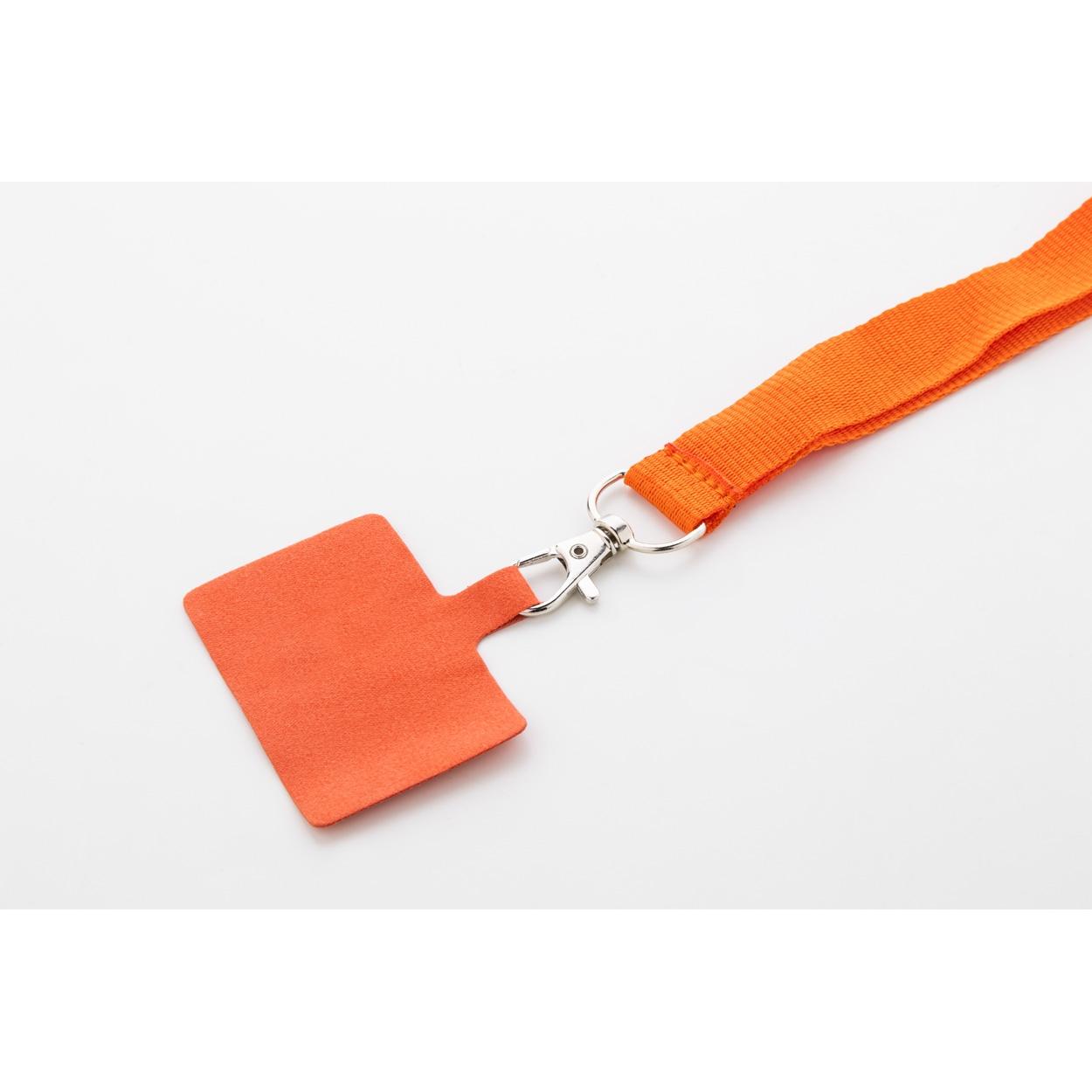 Lanyard RPET pentru telefon mobil Revent Call portocaliu