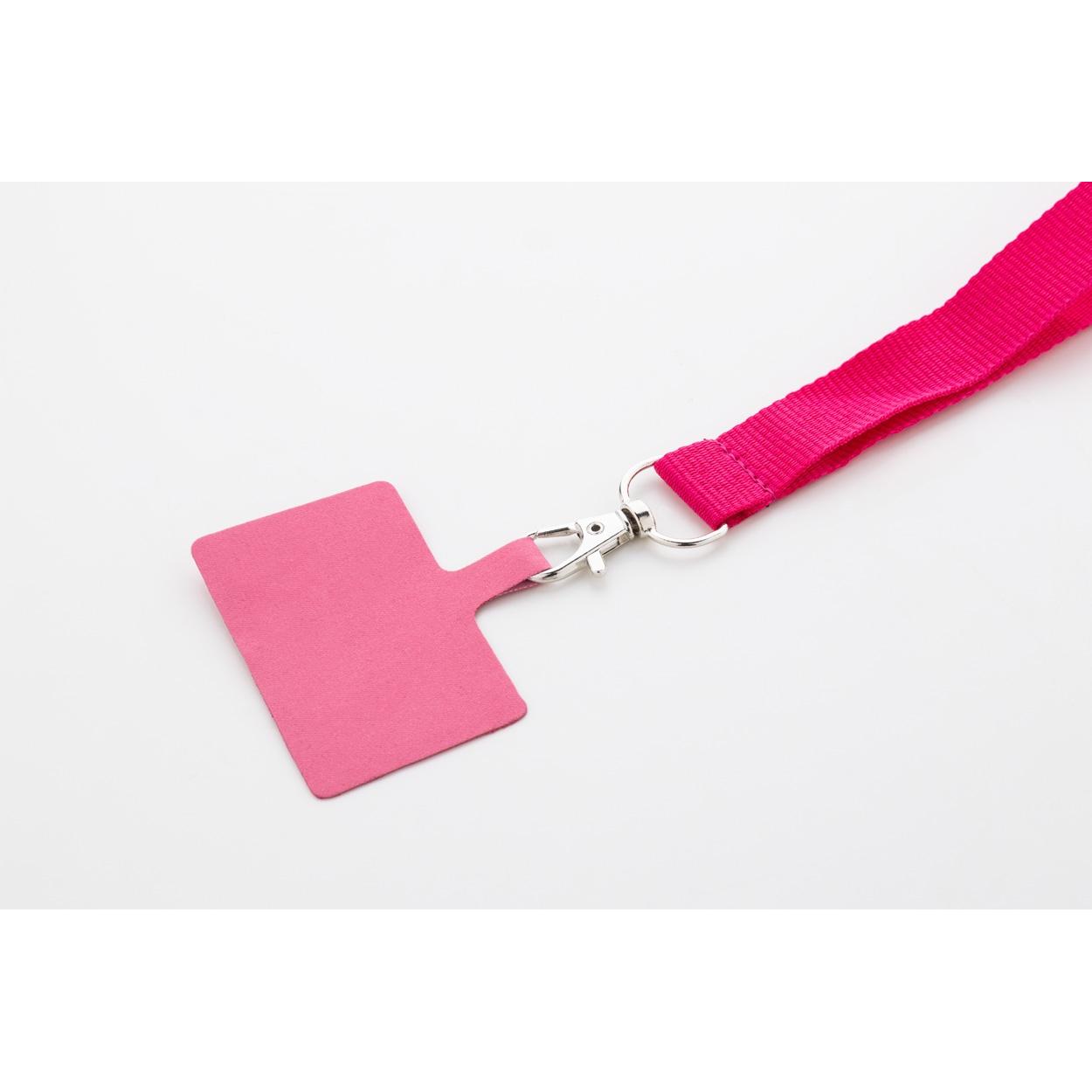 Lanyard RPET pentru telefon mobil Revent Call roz