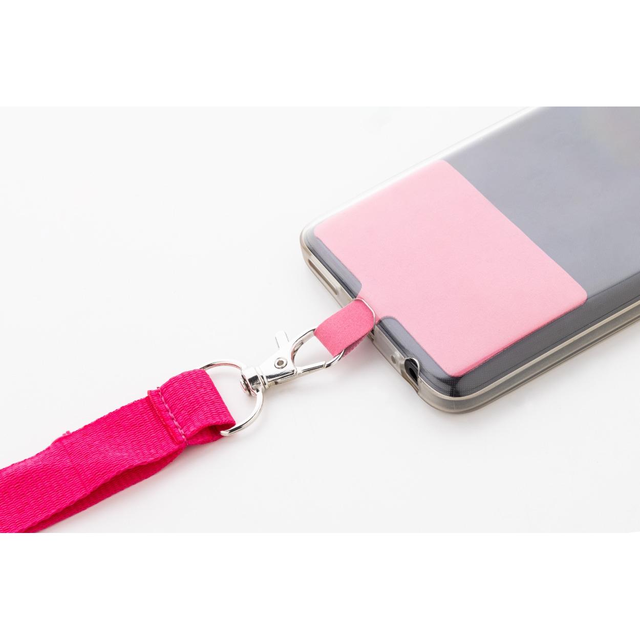 Lanyard RPET pentru telefon mobil Revent Call roz