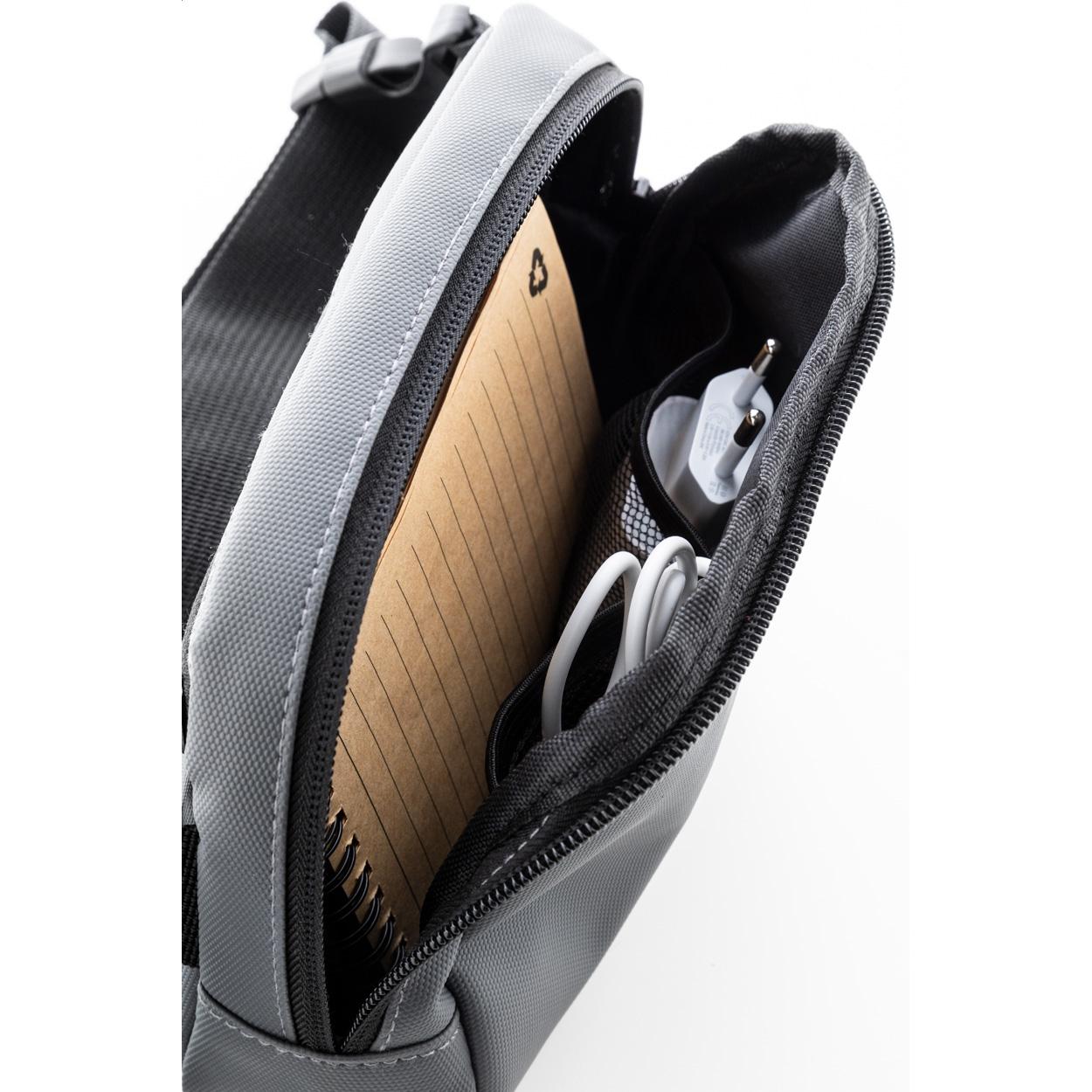 Rucsac laptop, RPET Slippu gri închis