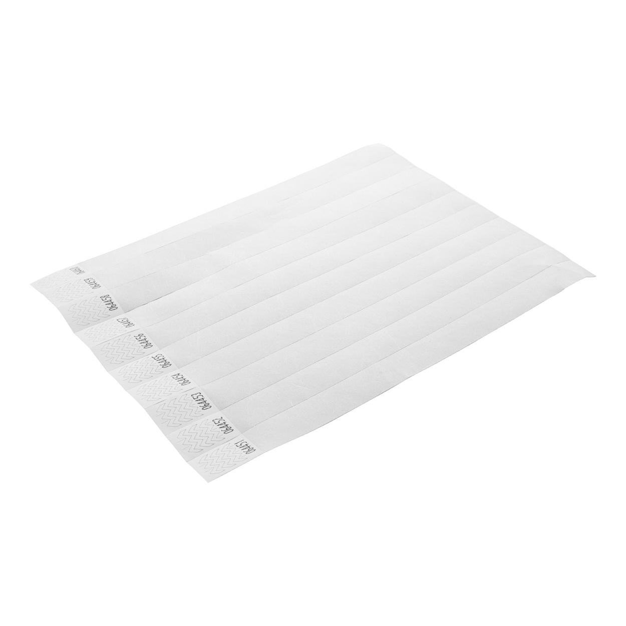 Brățări tyvek (10 buc.) Wristvek Alb