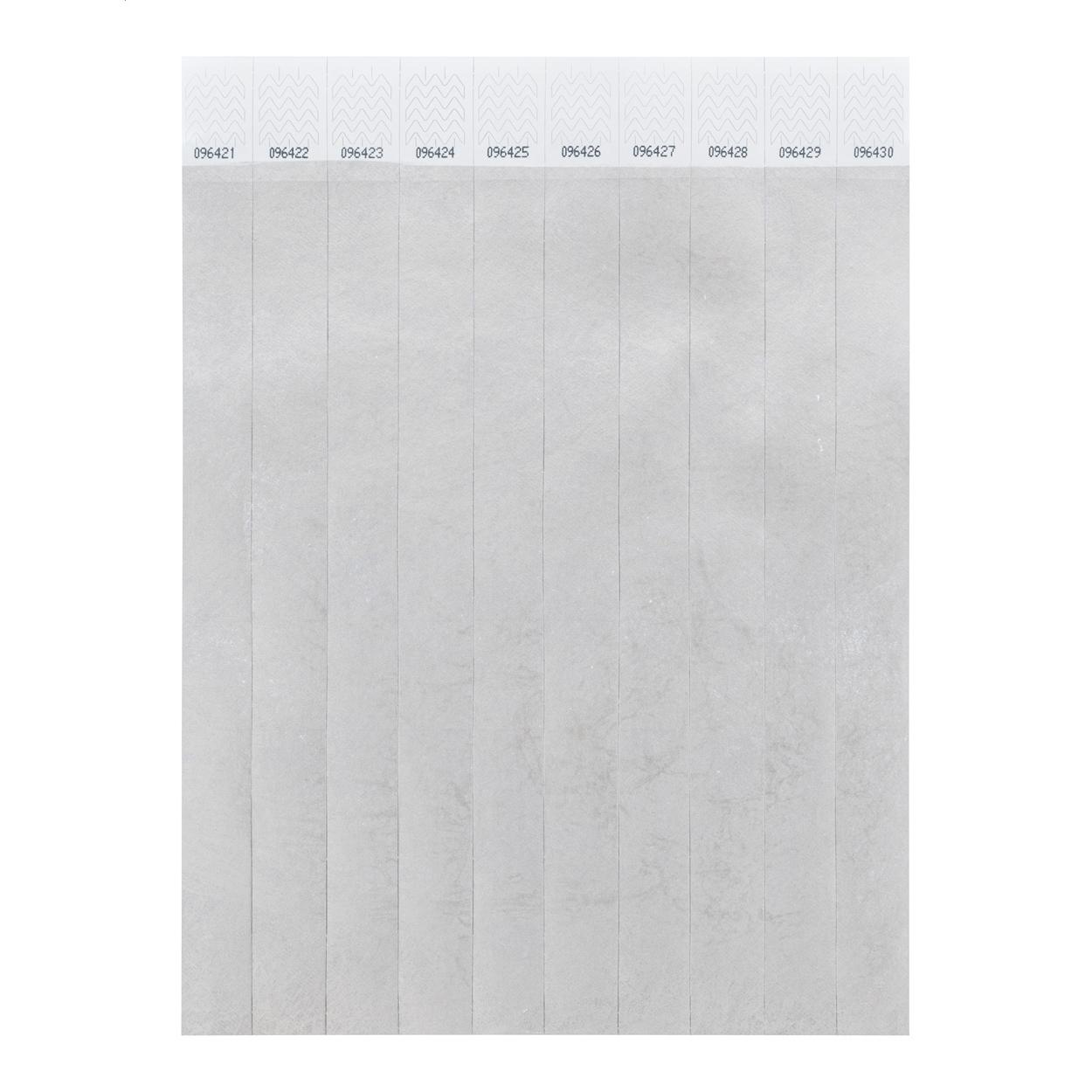 Brățări tyvek (10 buc.) Wristvek argintiu