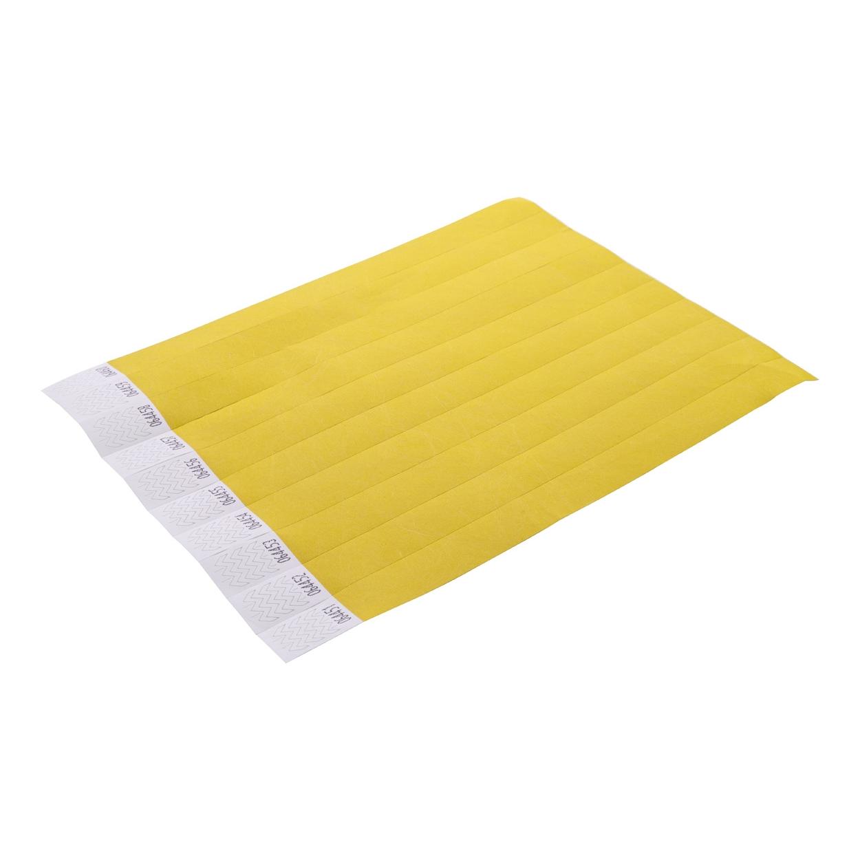 Brățări tyvek (10 buc.) Wristvek Galben