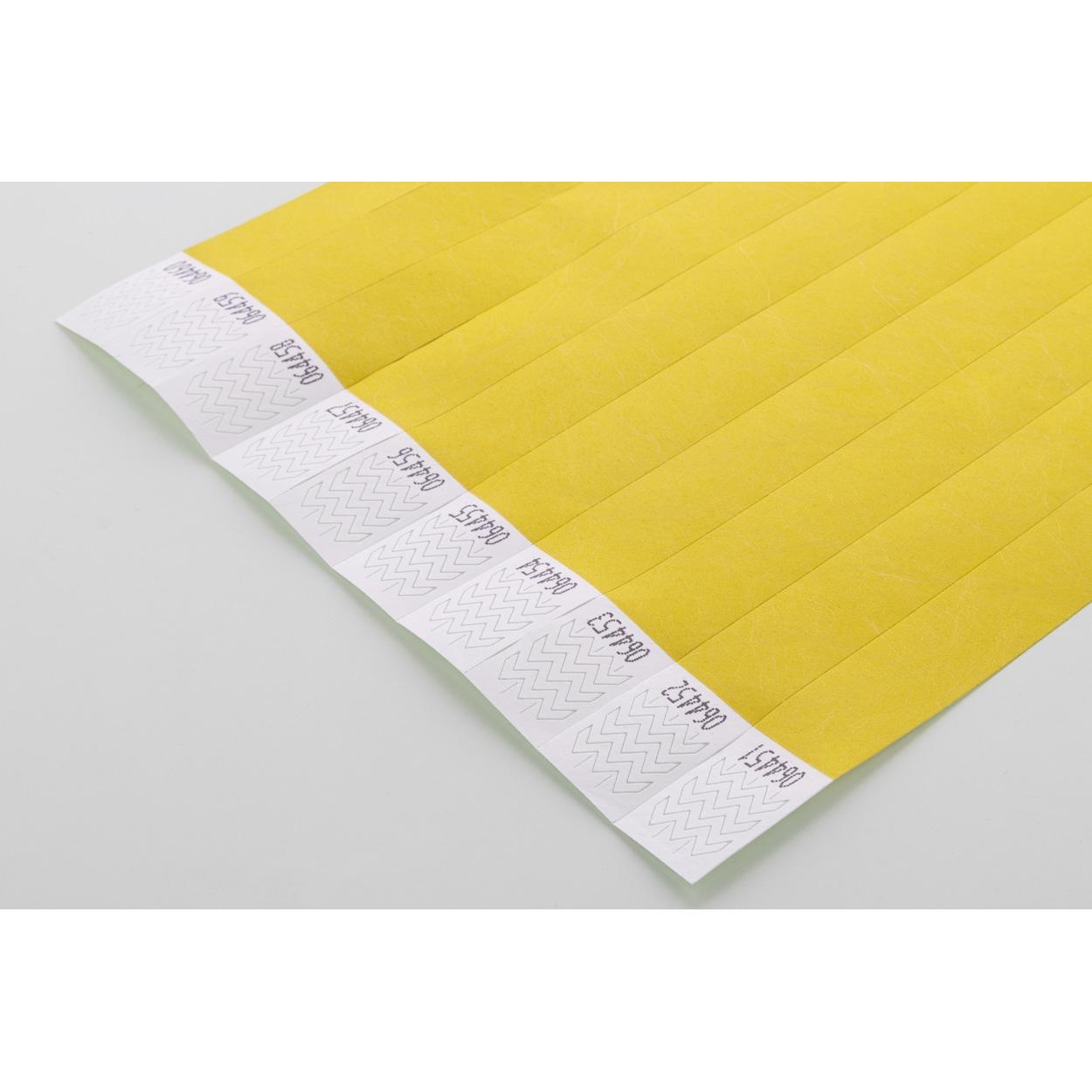 Brățări tyvek (10 buc.) Wristvek Galben