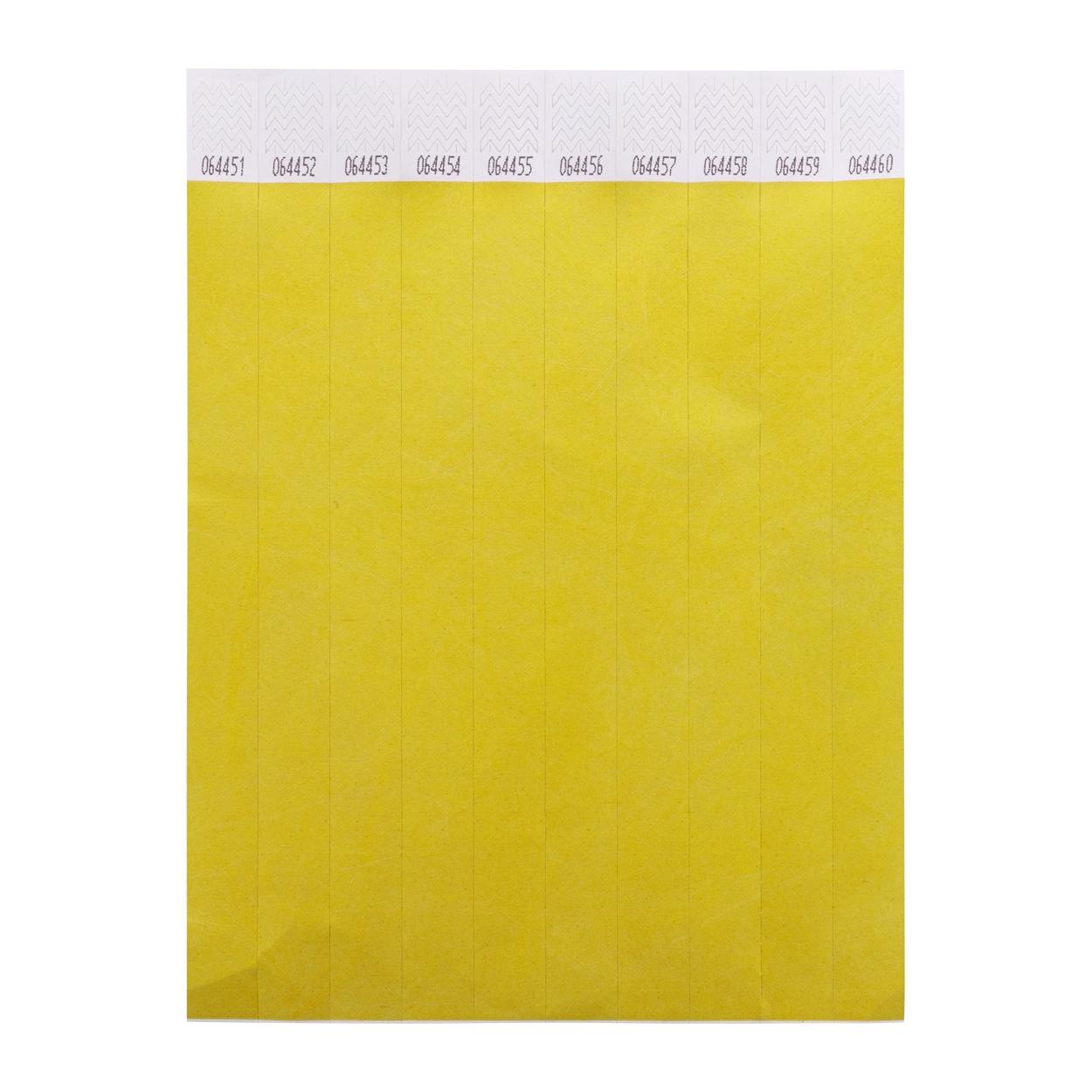 Brățări tyvek (10 buc.) Wristvek Galben