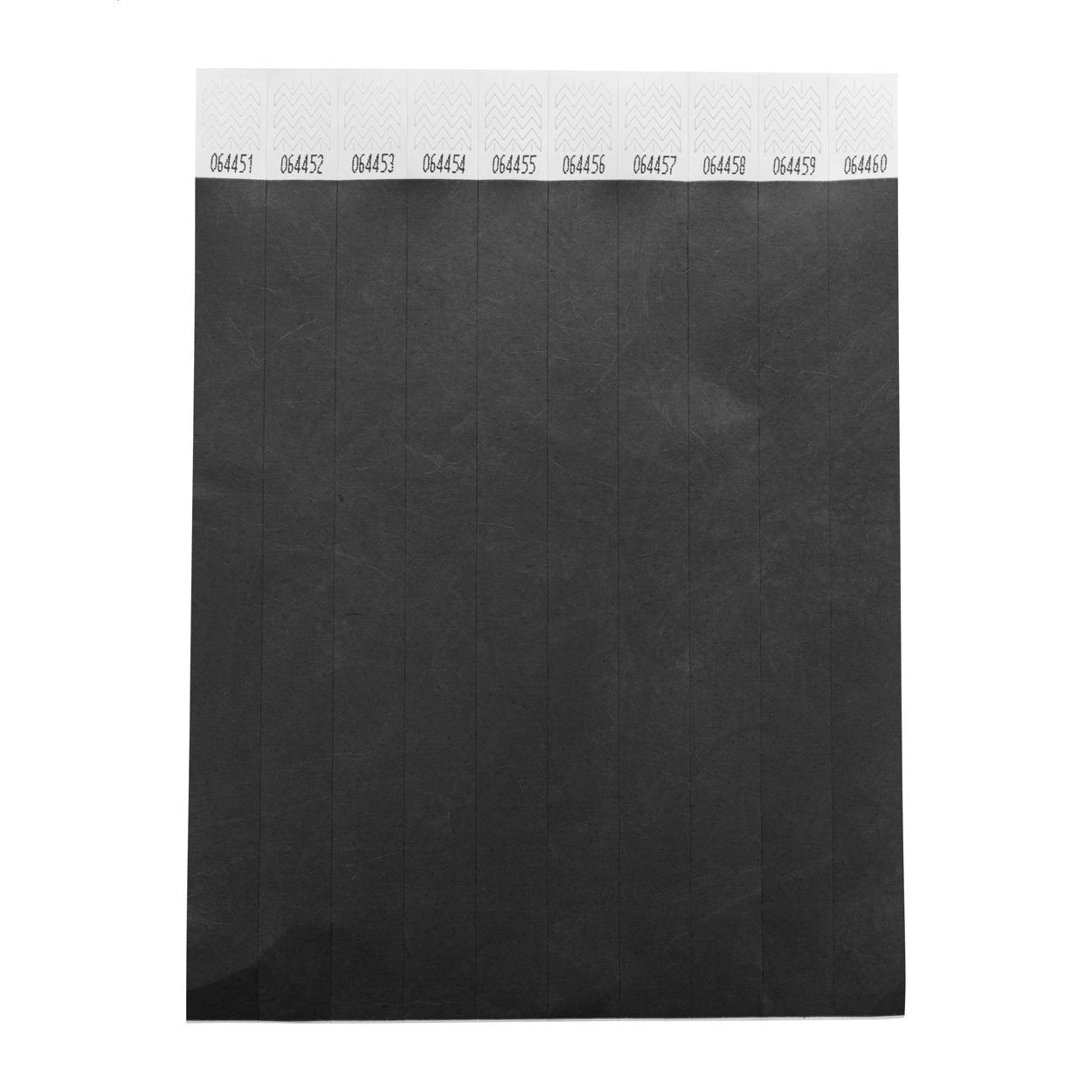 Brățări tyvek (10 buc.) Wristvek Negru