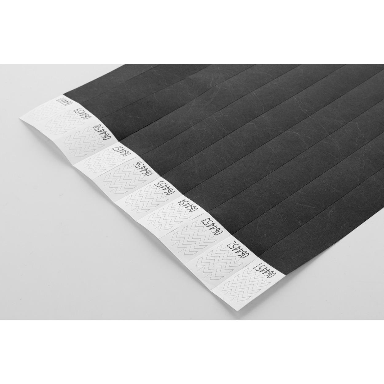 Brățări tyvek (10 buc.) Wristvek Negru