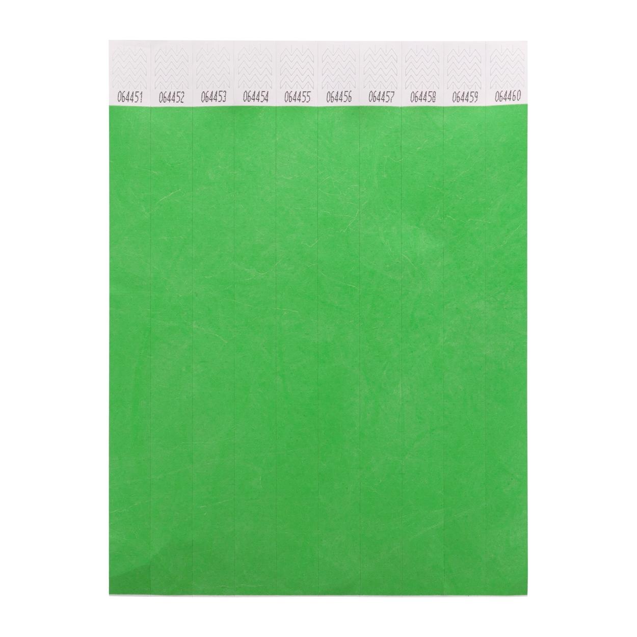 Brățări tyvek (10 buc.) Wristvek Verde