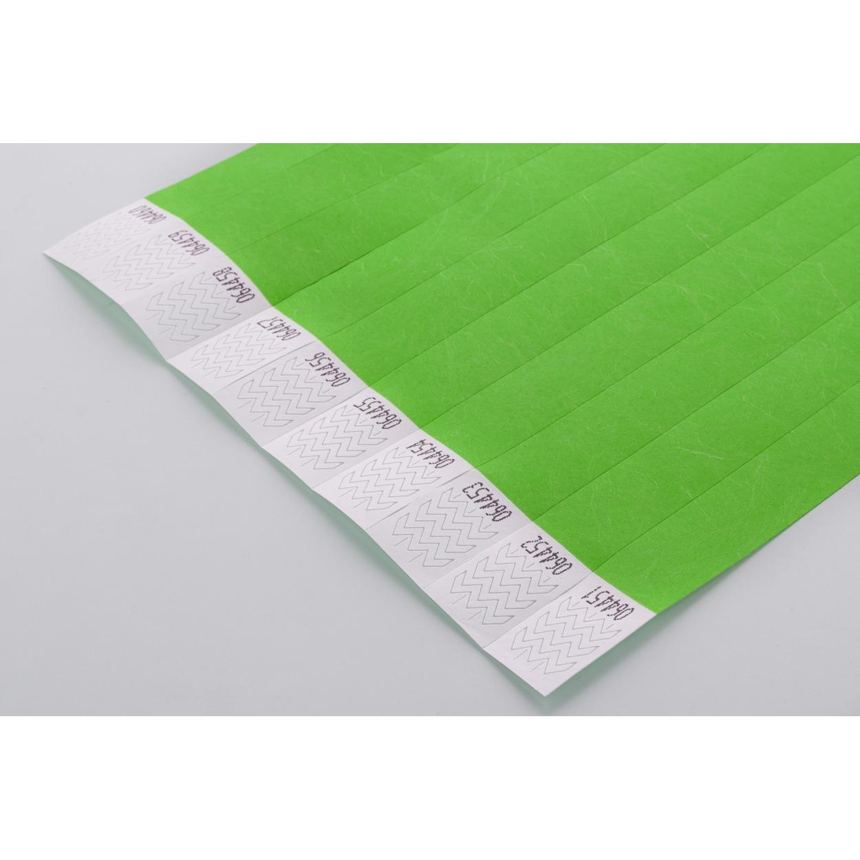 Brățări tyvek (10 buc.) Wristvek Verde