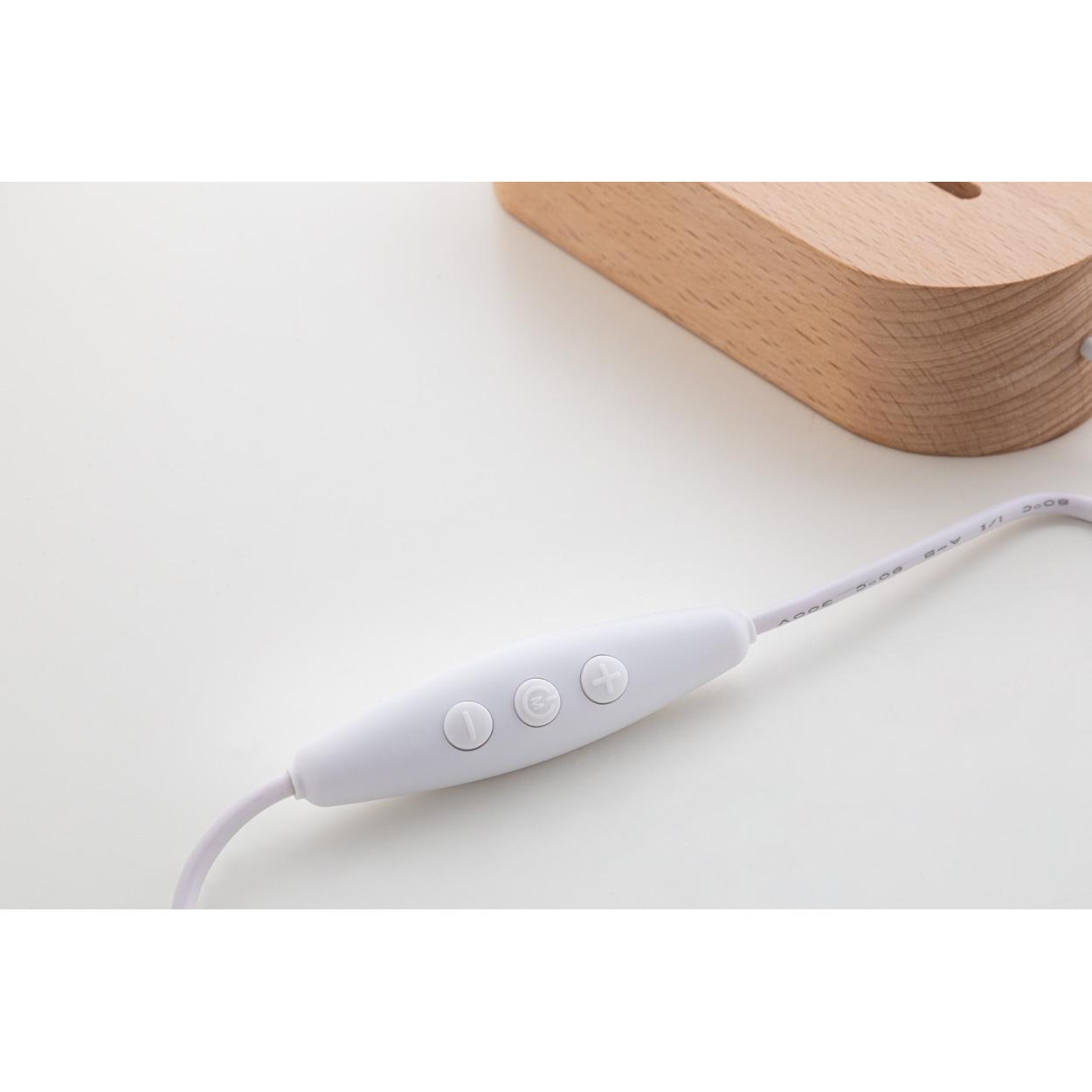 Trofeu cu lumină LED Woodify natural transparent