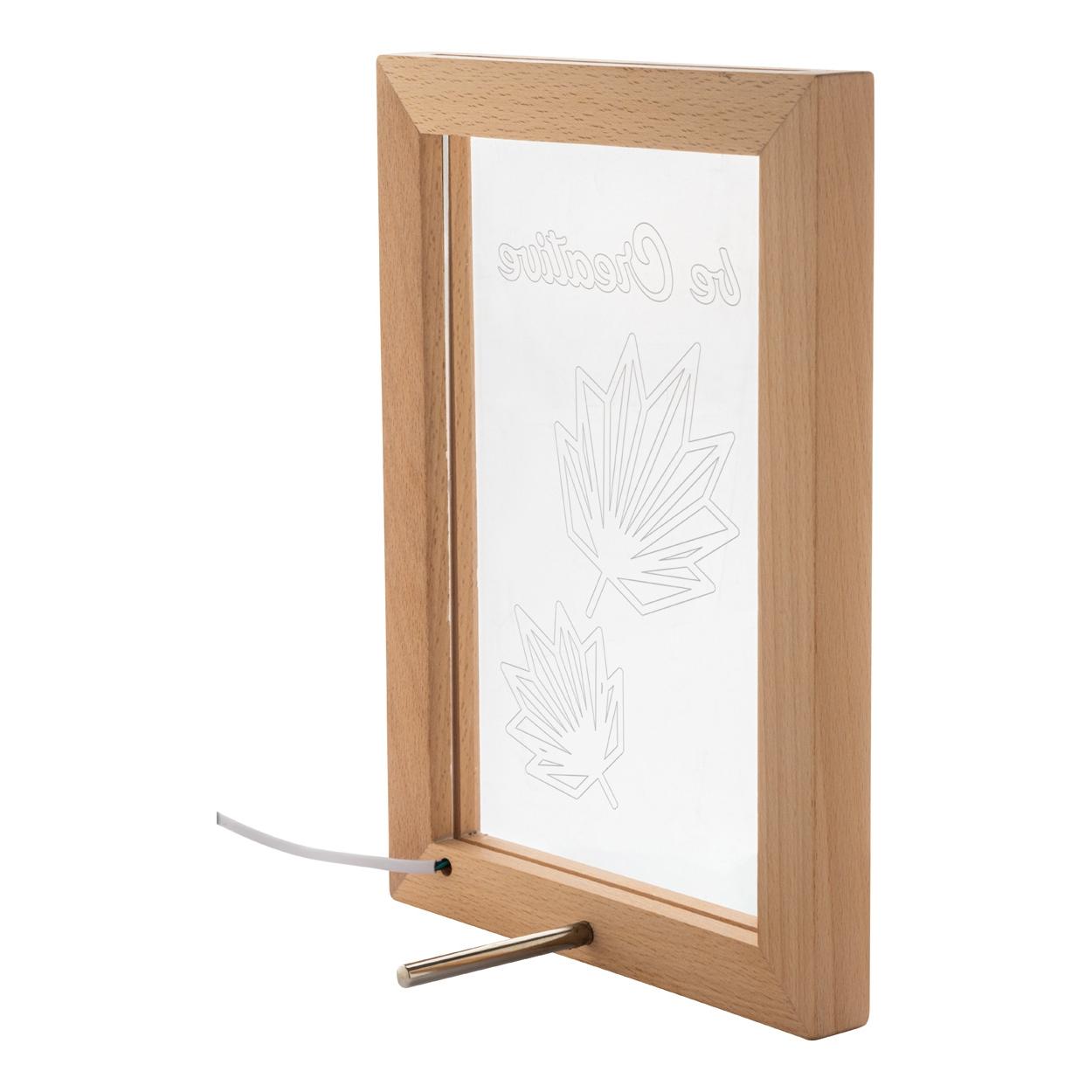Trofeu cu lumină LED Woodiframe natural transparent