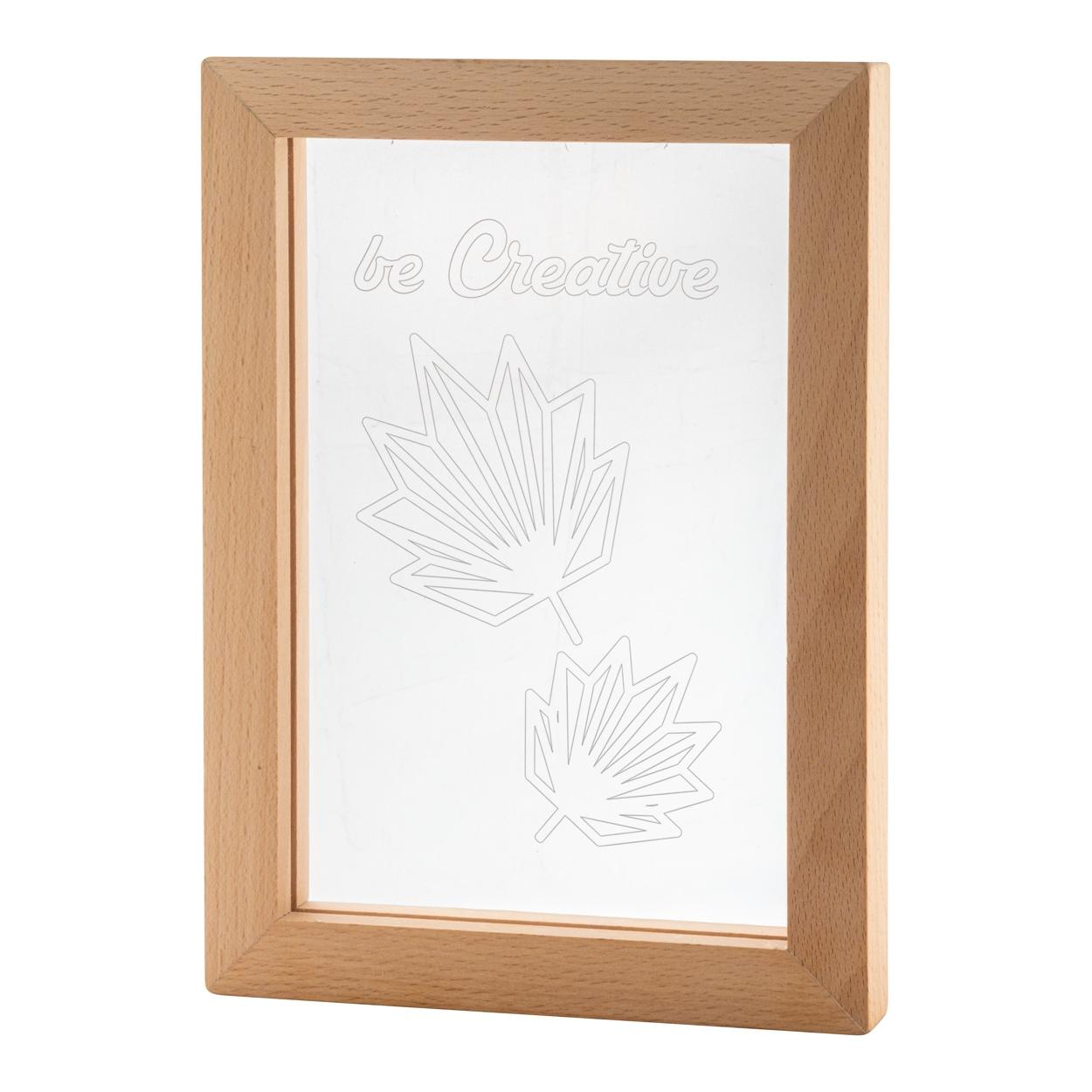 Trofeu cu lumină LED Woodiframe natural transparent