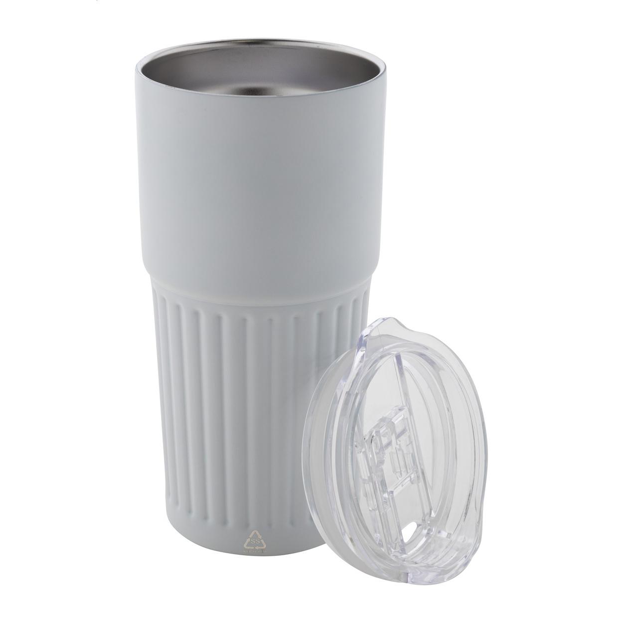 Cană termică Streaky Tall Alb