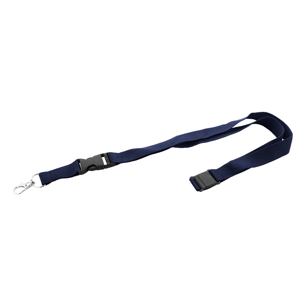 Lanyard, RPET Revent Plus albastru închis