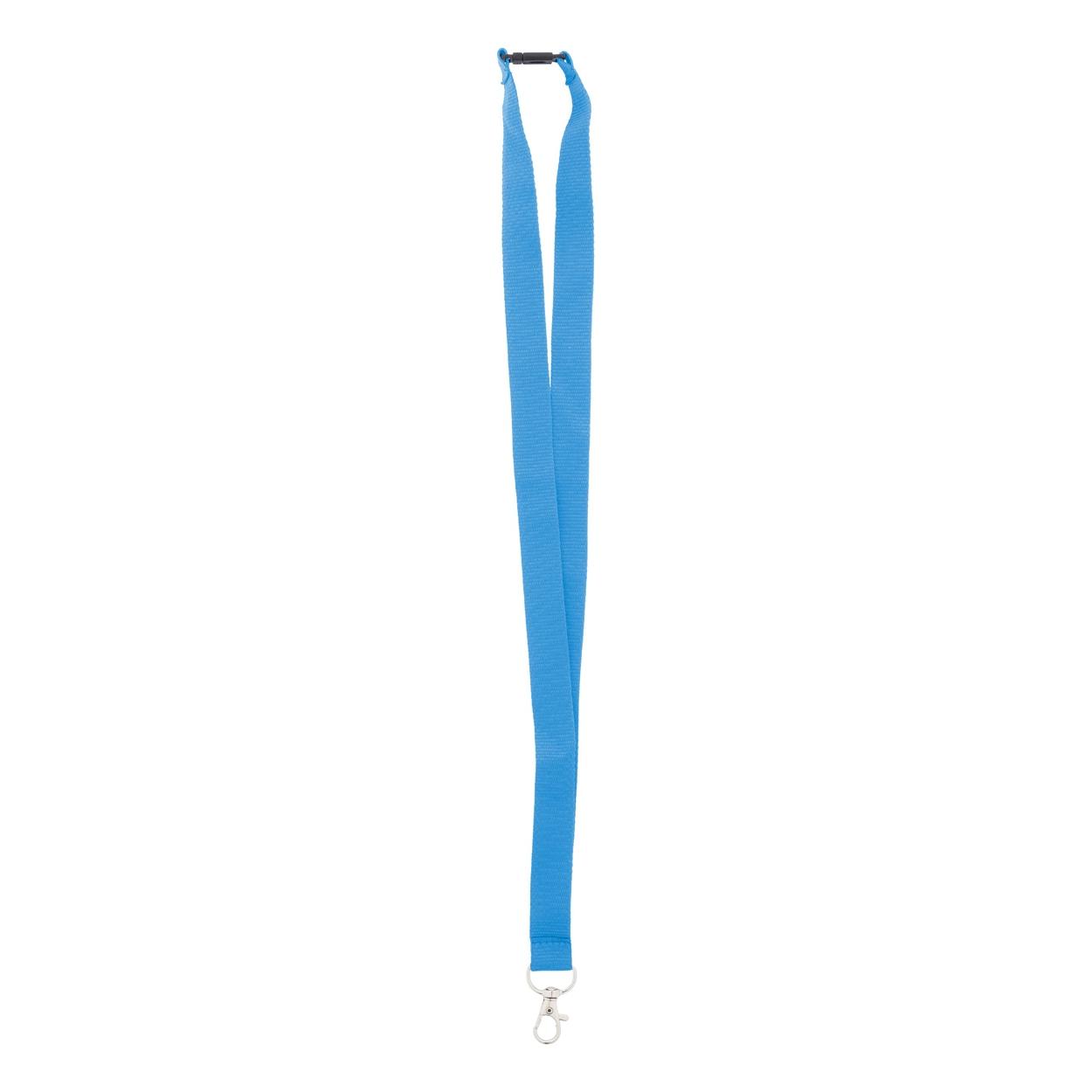 Lanyard, RPET Revent albastru deschis